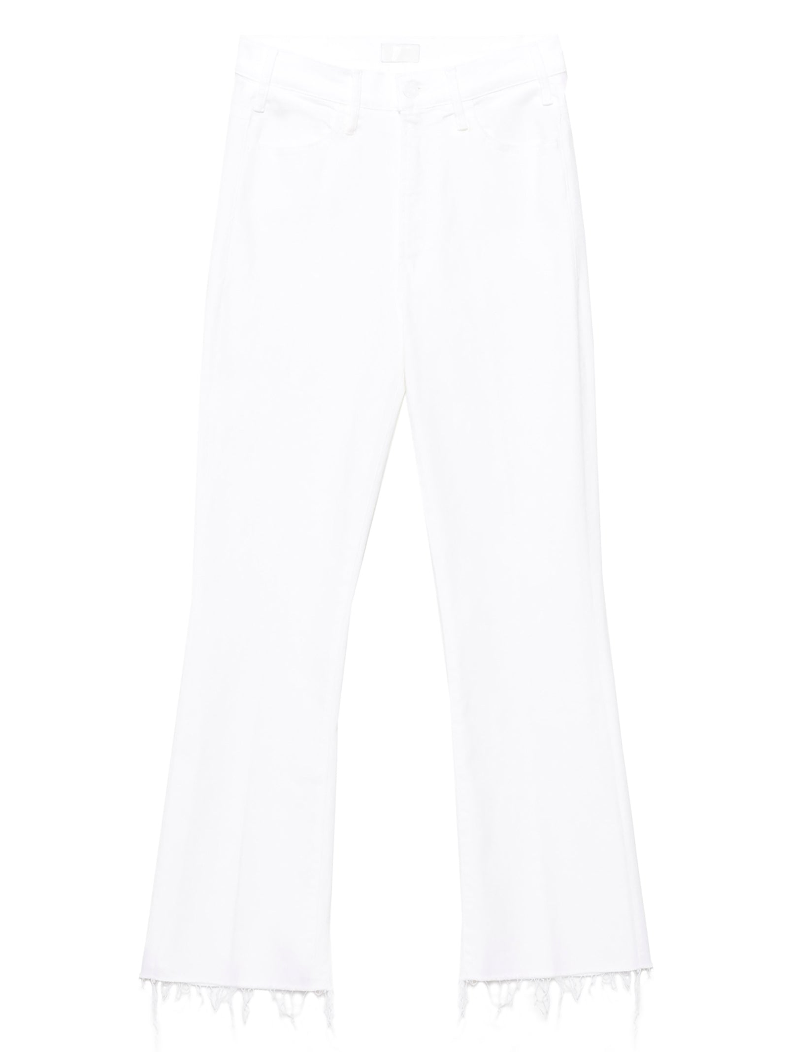 White Cotton Flared Jeans