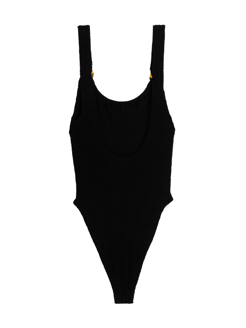Black Nylon One-Piece Swimsuit