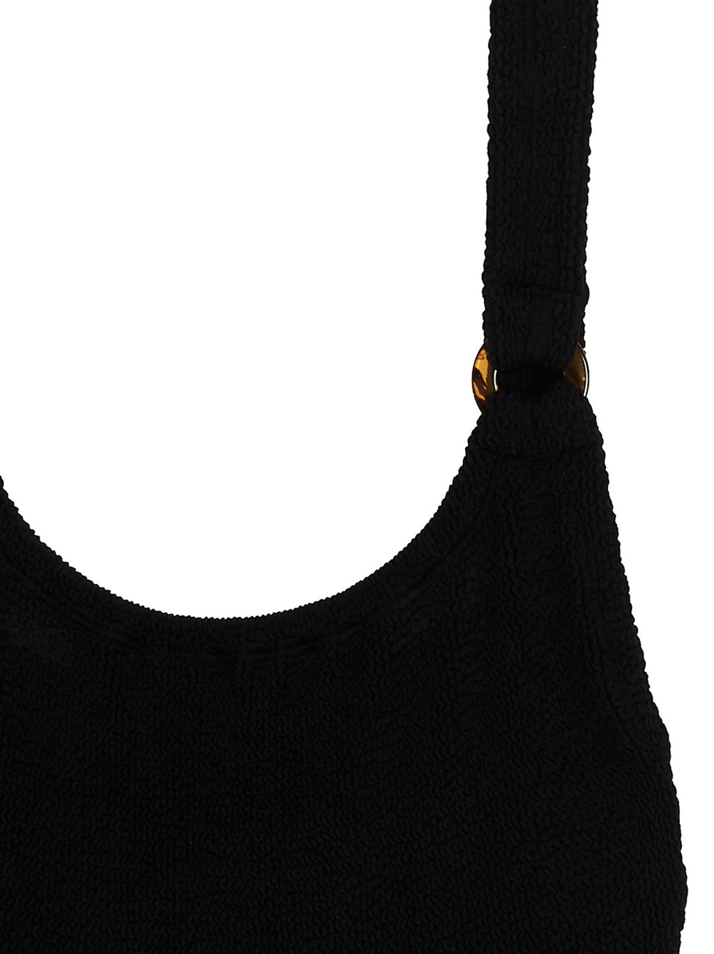 Black Nylon One-Piece Swimsuit