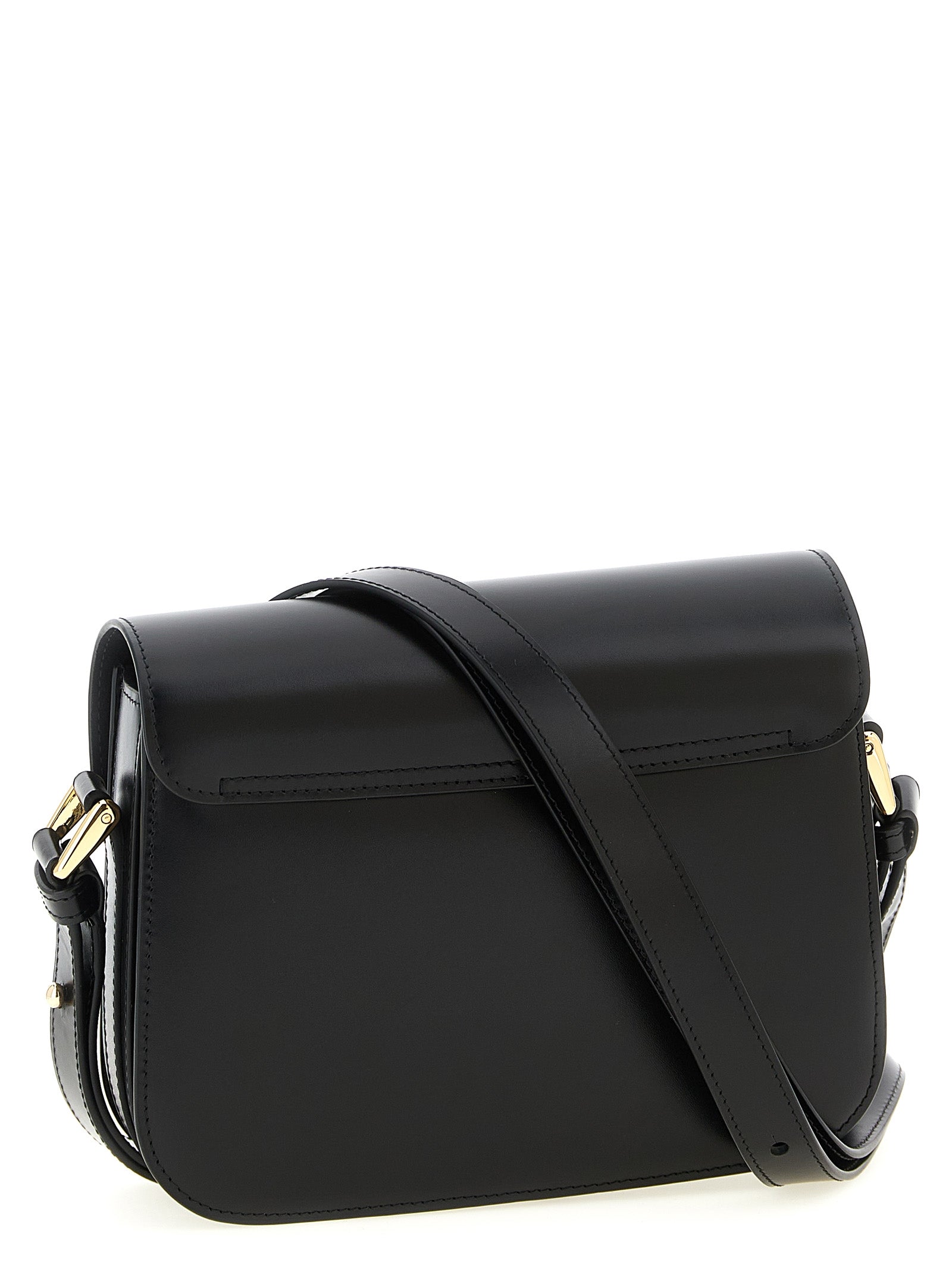 Black Cowhide Crossbody Bag