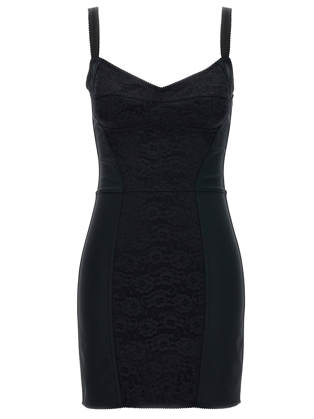 Black Polyester Short Dress