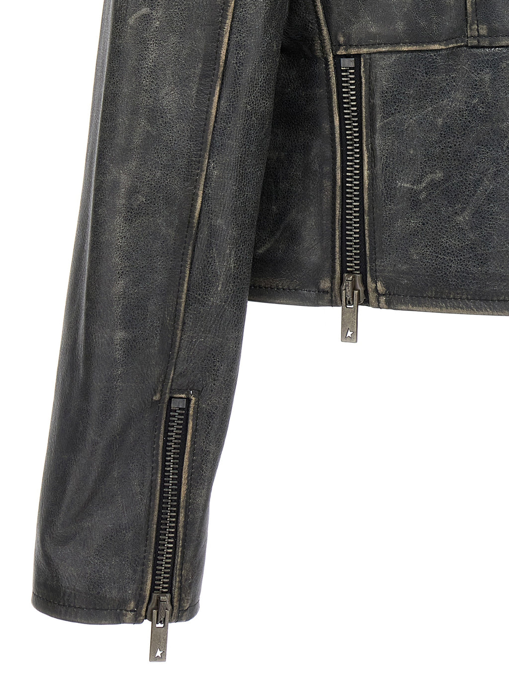 Black Cowhide Leather Jacket