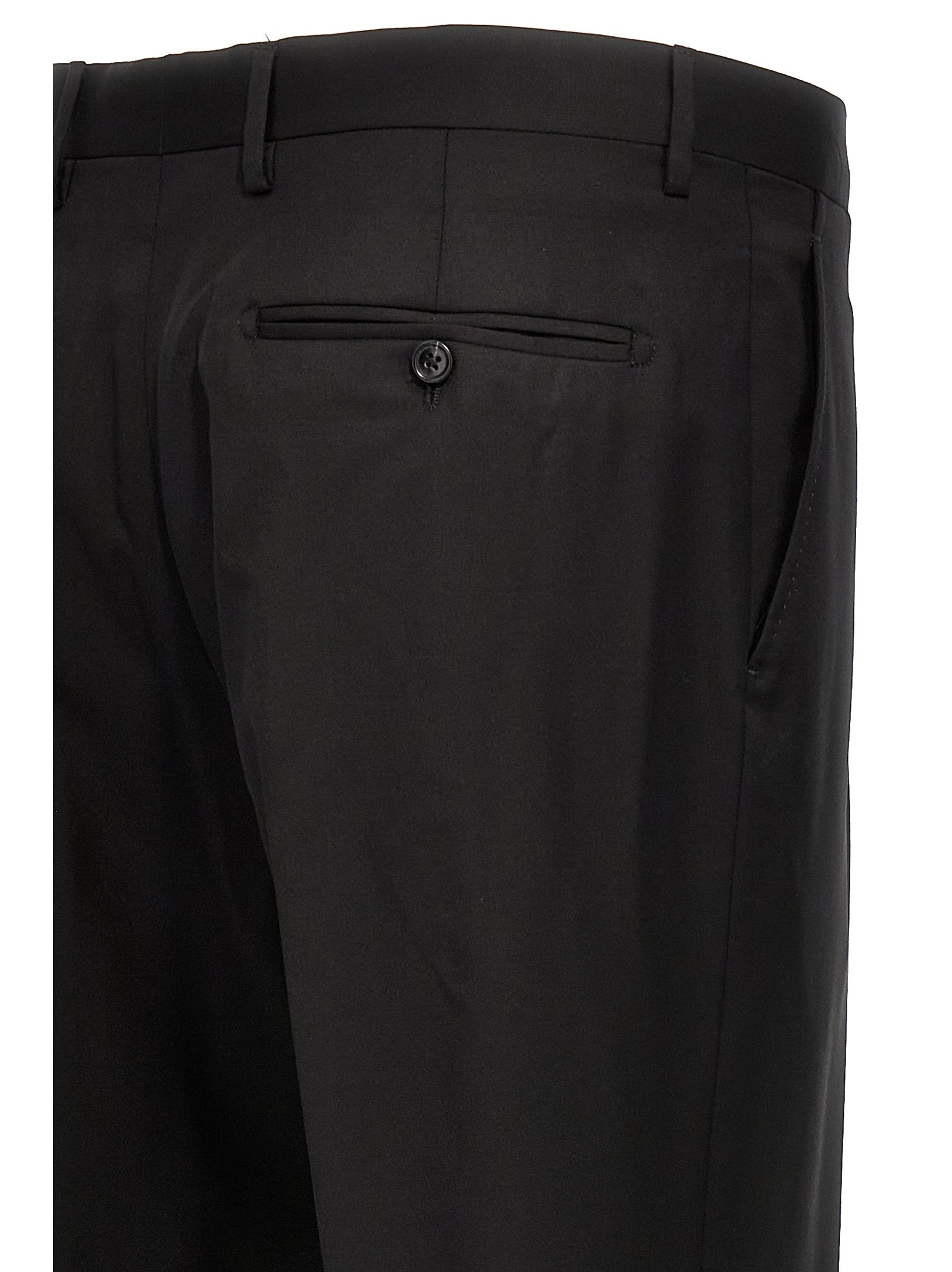 Black Virgin Wool Two-Piece Suit