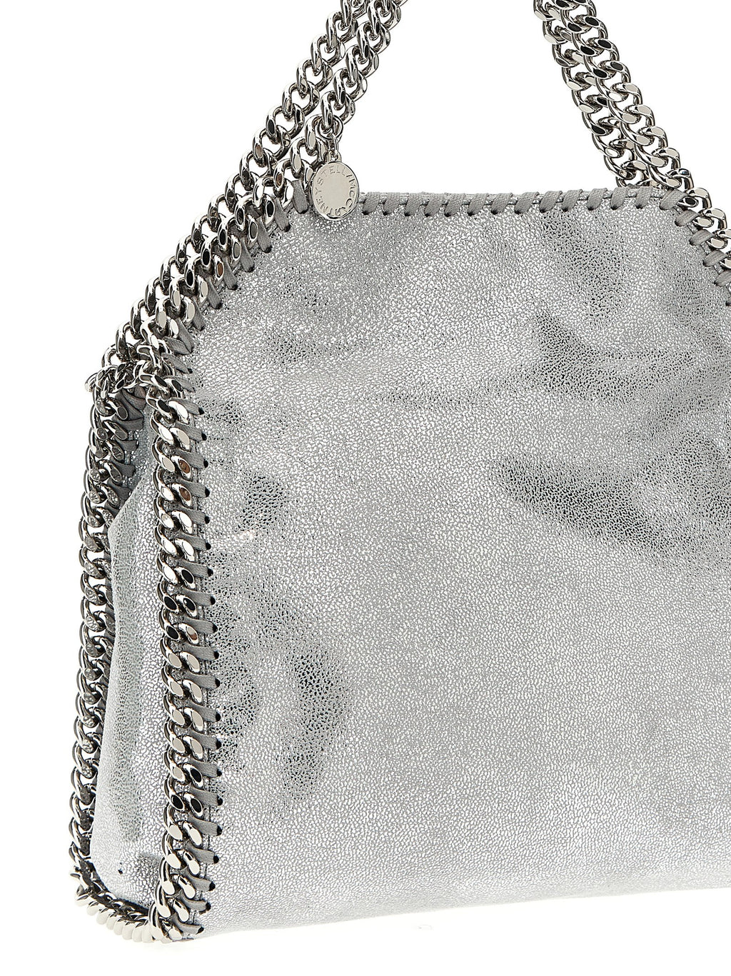 Silver Polyester Handbag