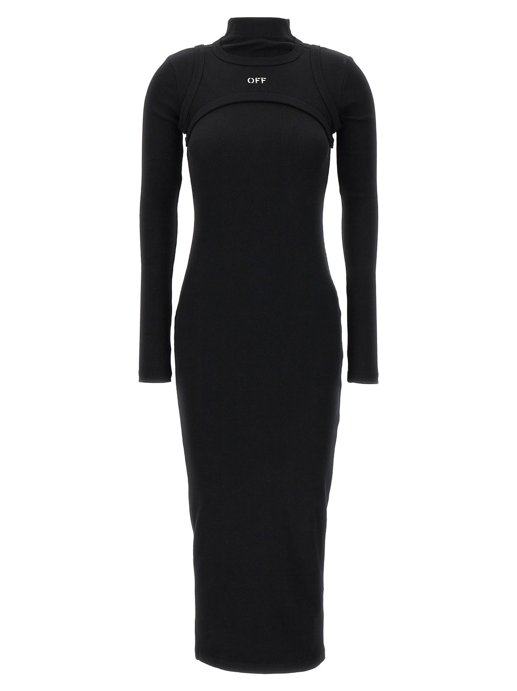 Black Cotton Midi Dress