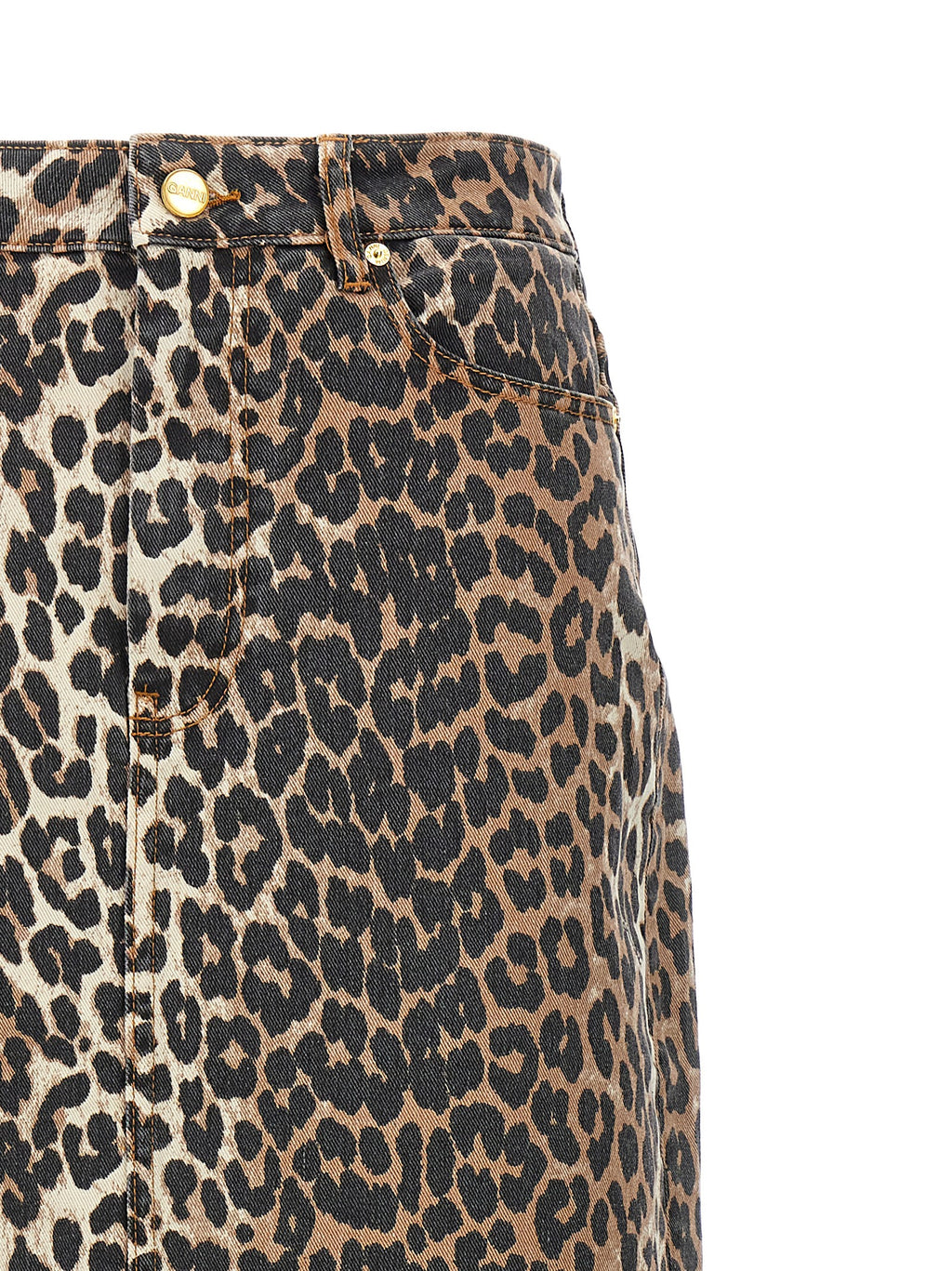 Brown Organic Cotton Mini Skirt