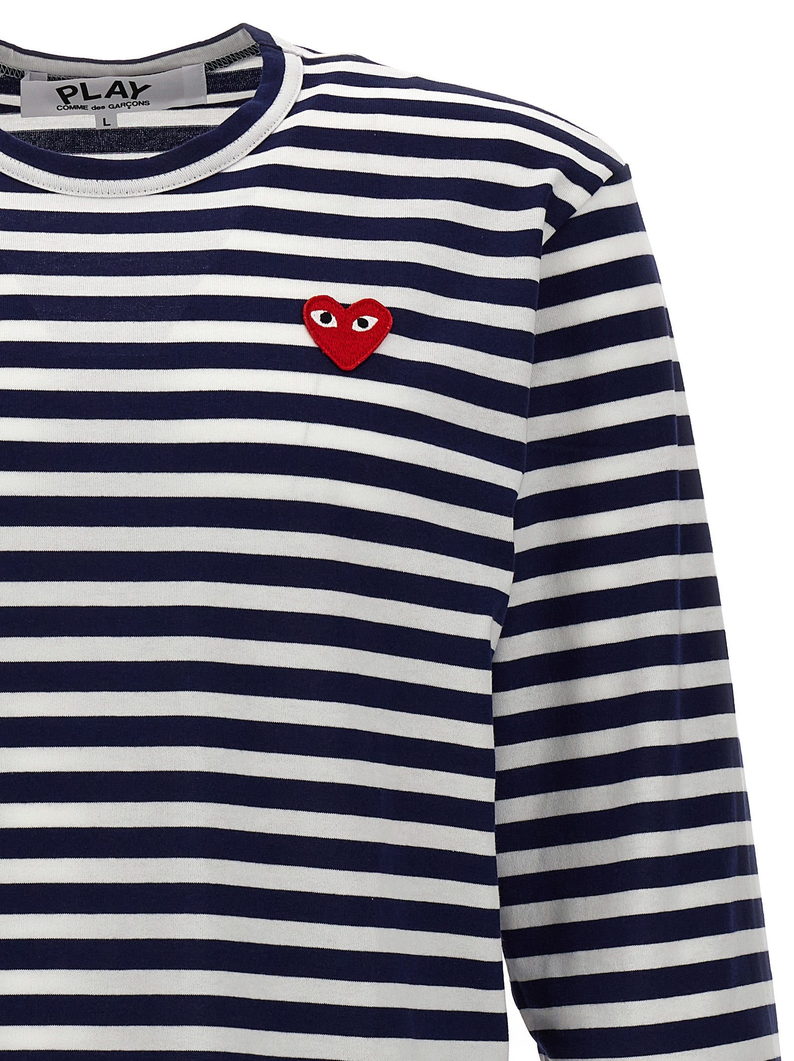 Blue Cotton Long Sleeve T-Shirt