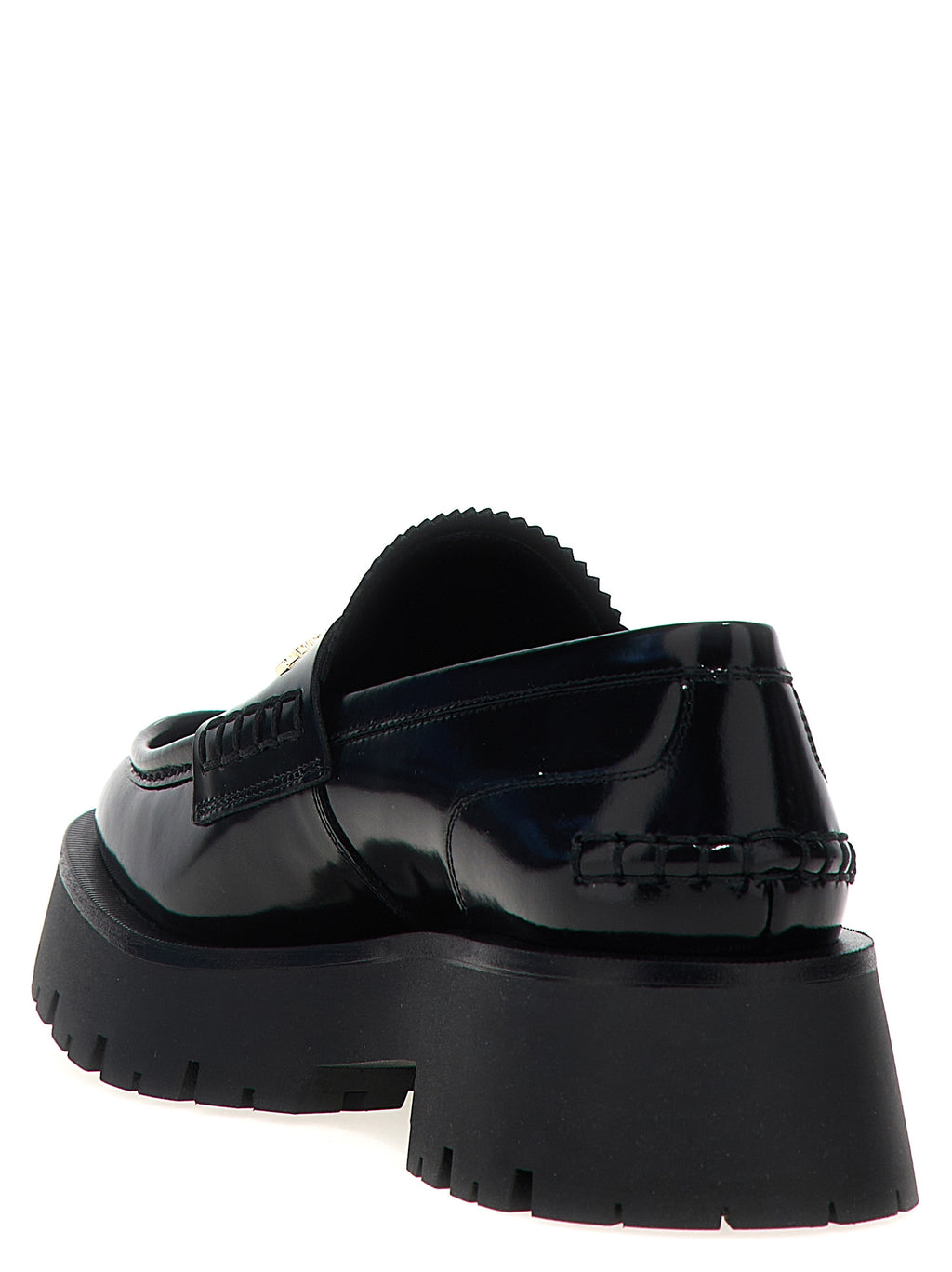 Black Cowhide Slip-On Loafers