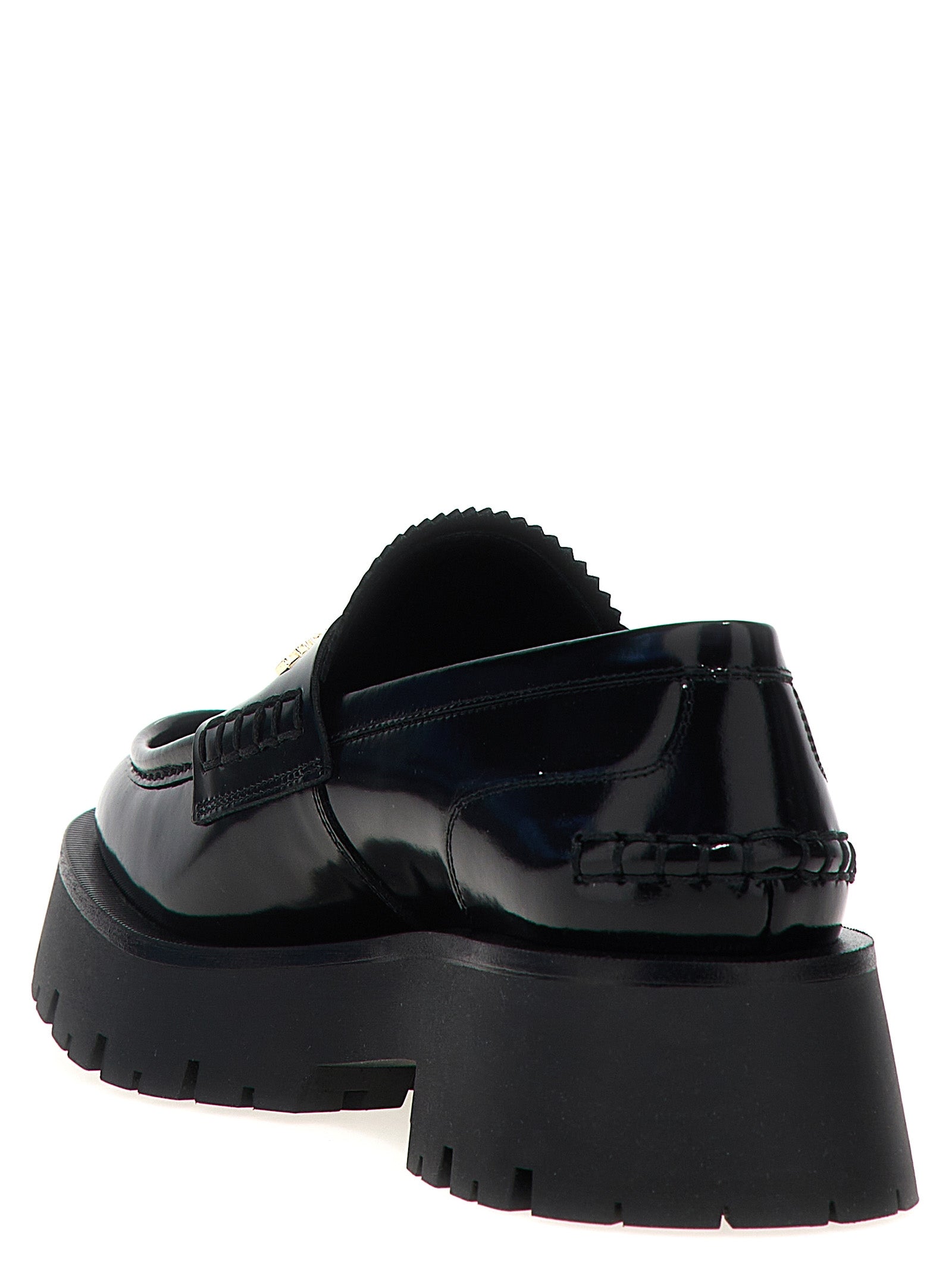 Black Cowhide Slip-On Loafers