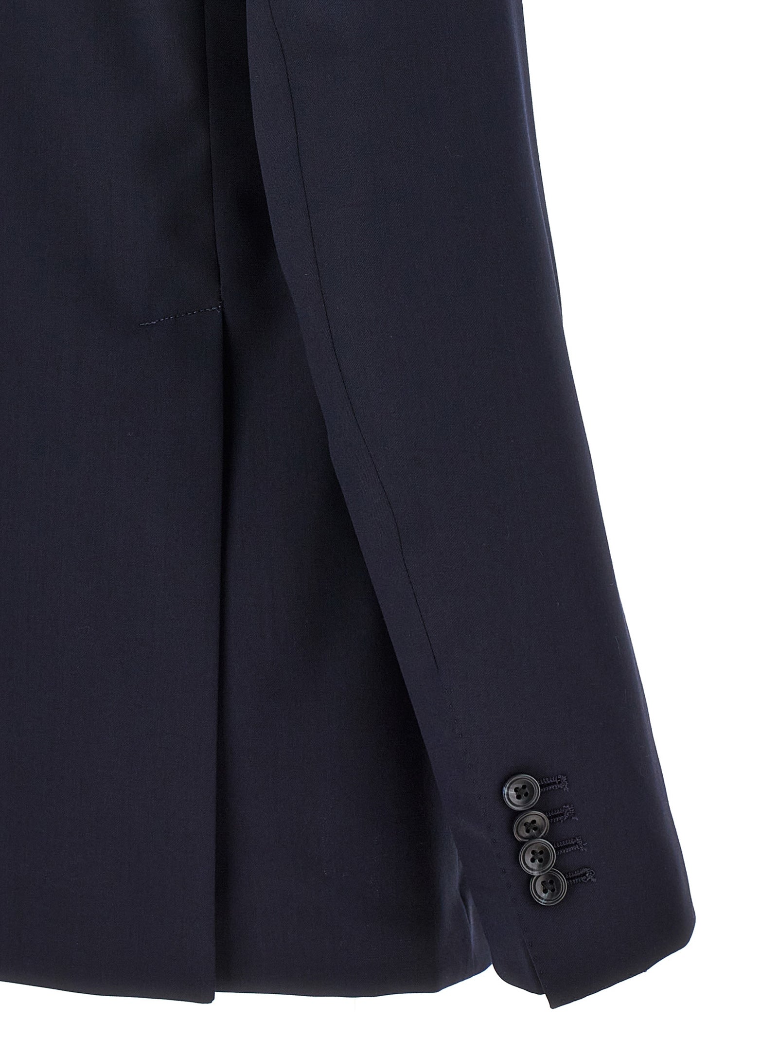 Blue Virgin Wool Two-Piece Suit