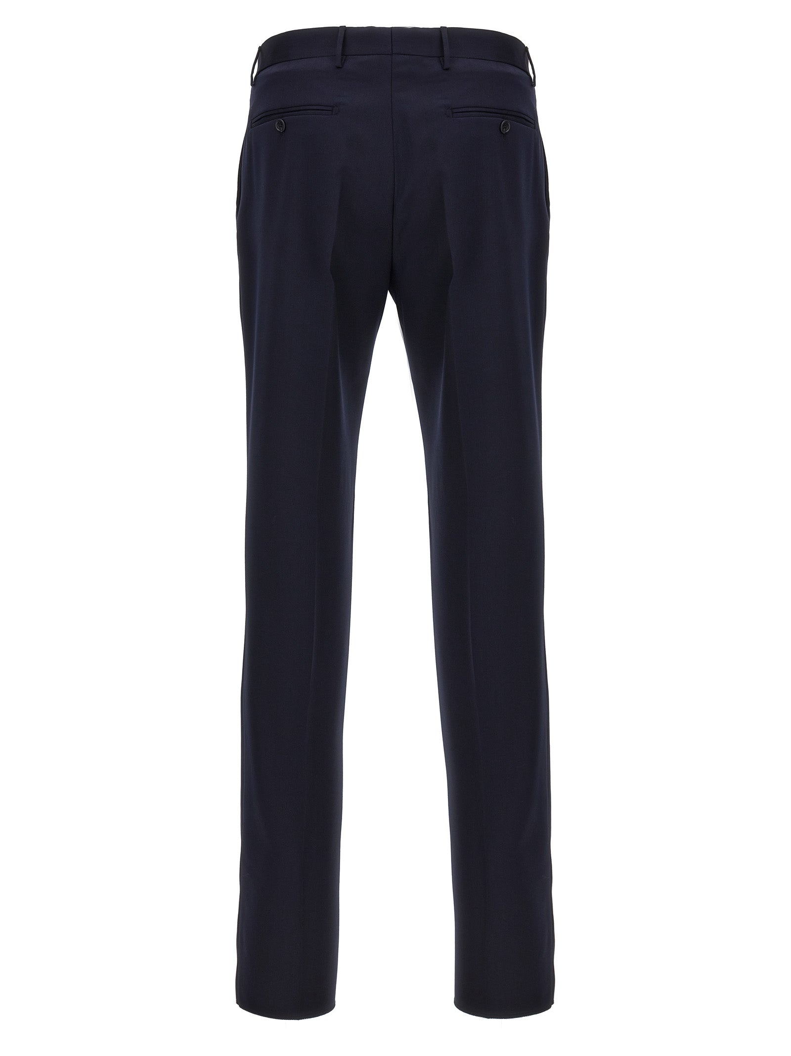 Blue Virgin Wool Two-Piece Suit
