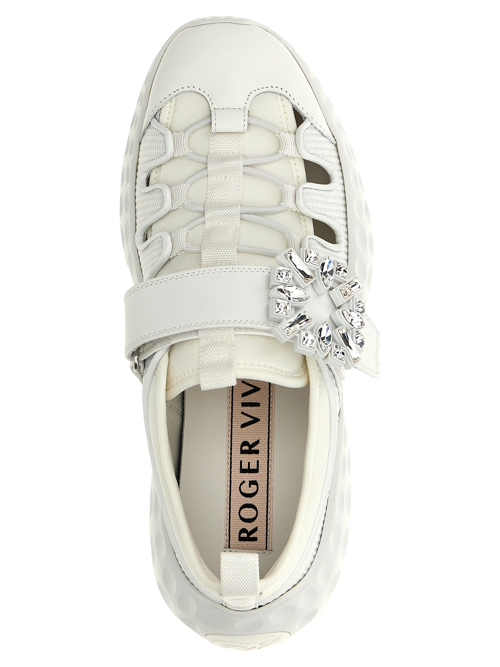 White Polyamide Athletic Sneakers