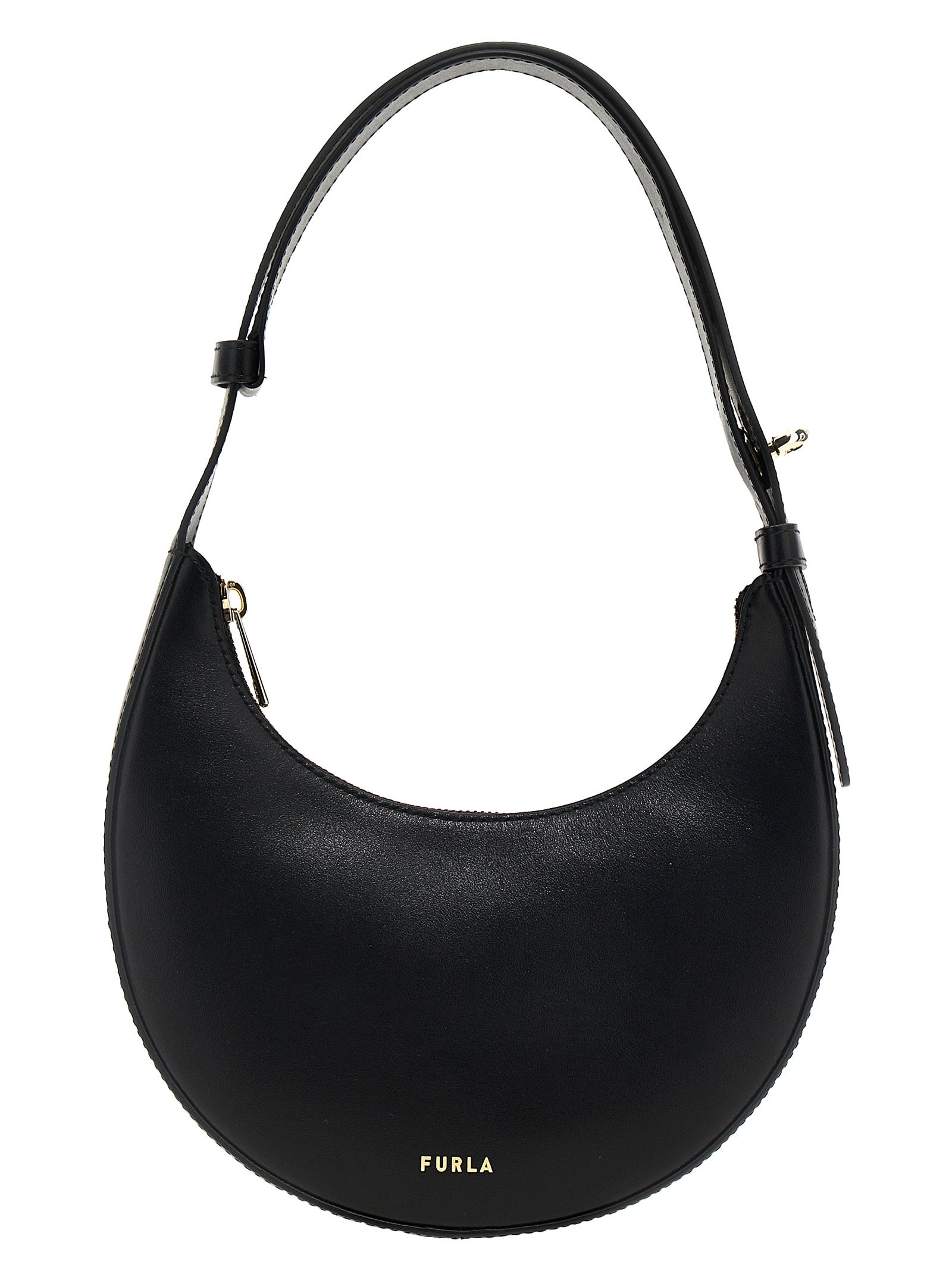 Black Calfskin Shoulder Bag