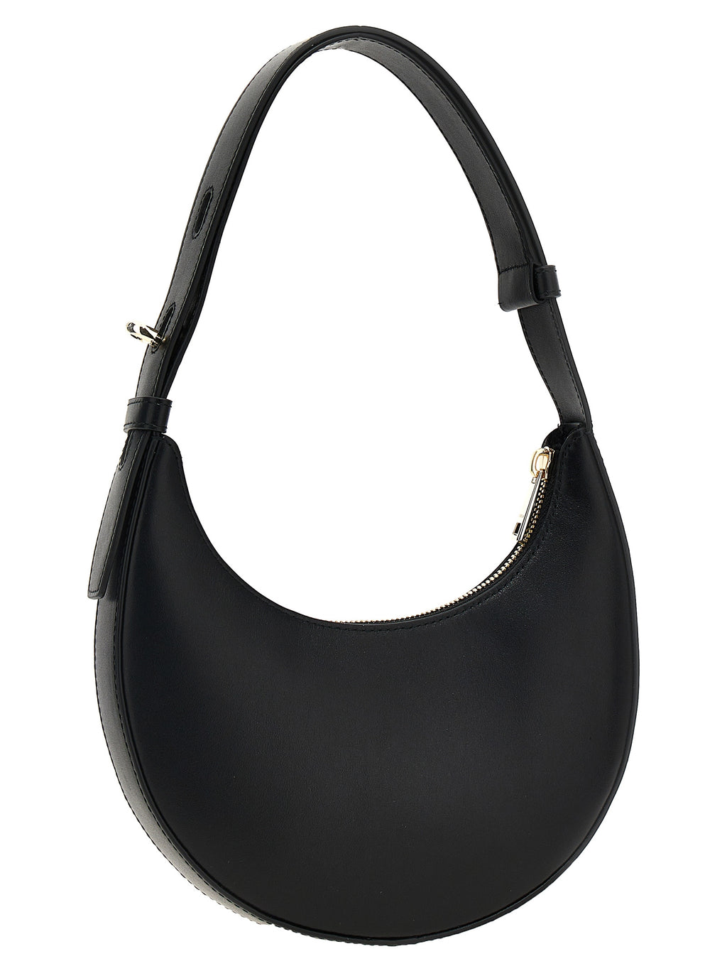 Black Calfskin Shoulder Bag