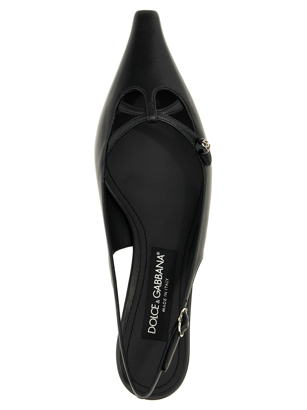 Black Lamb Leather Mid Heel Pumps