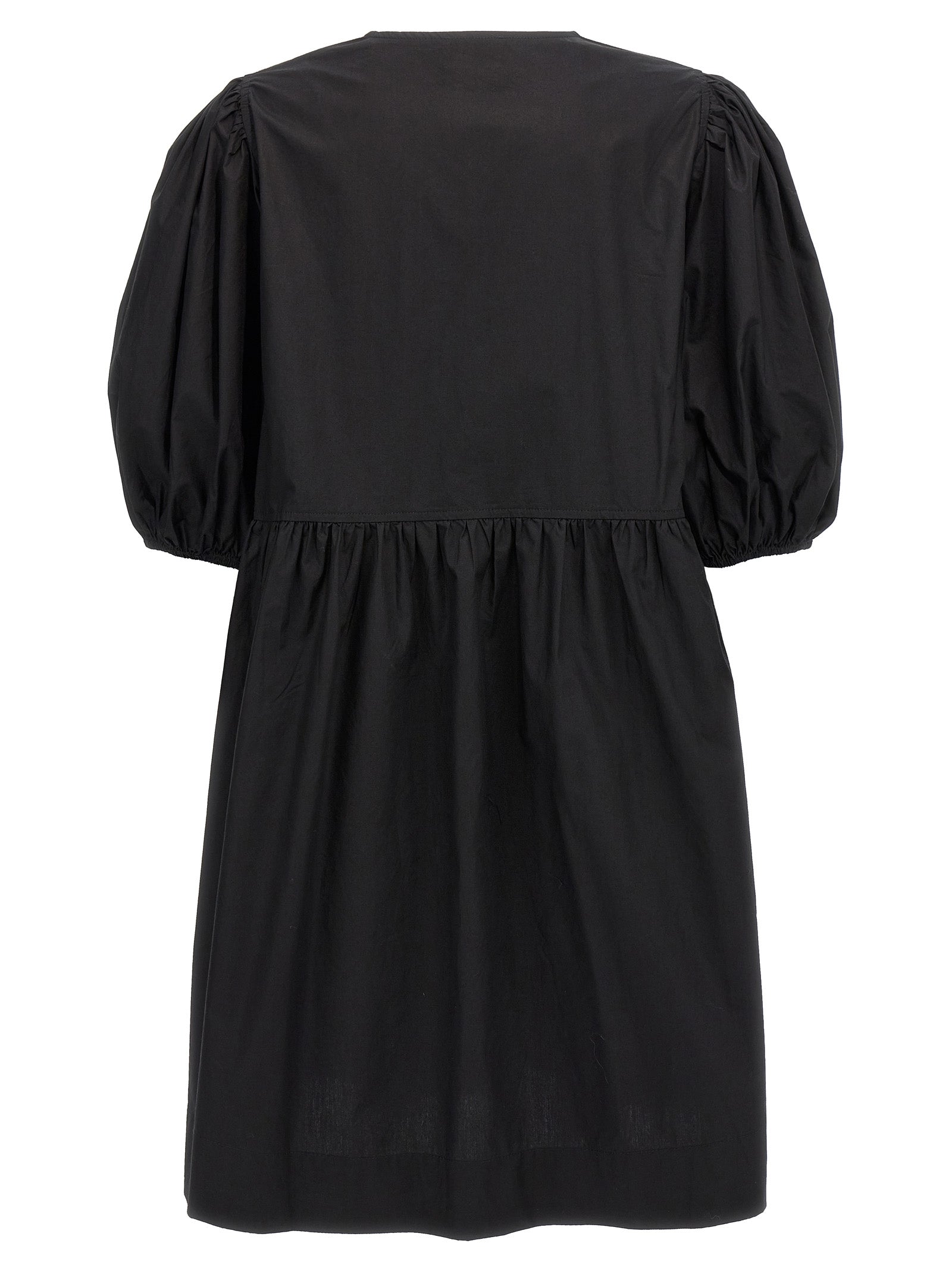 Black Cotton Short Dress
