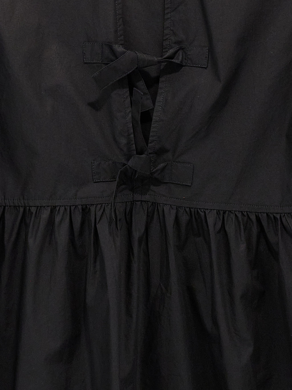 Black Cotton Short Dress