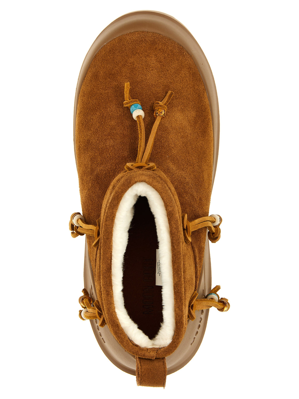 Brown Suede Leather Flat Boots