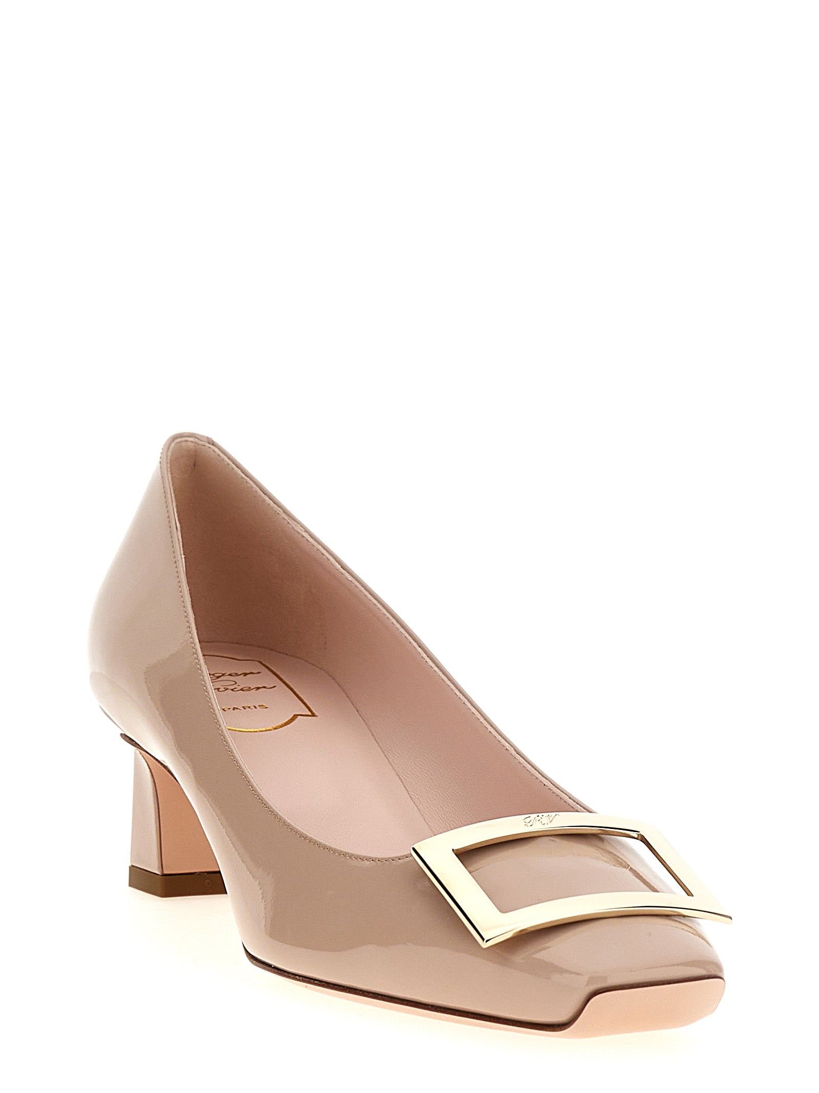 Multicolor Calfskin Mid Heel Pumps
