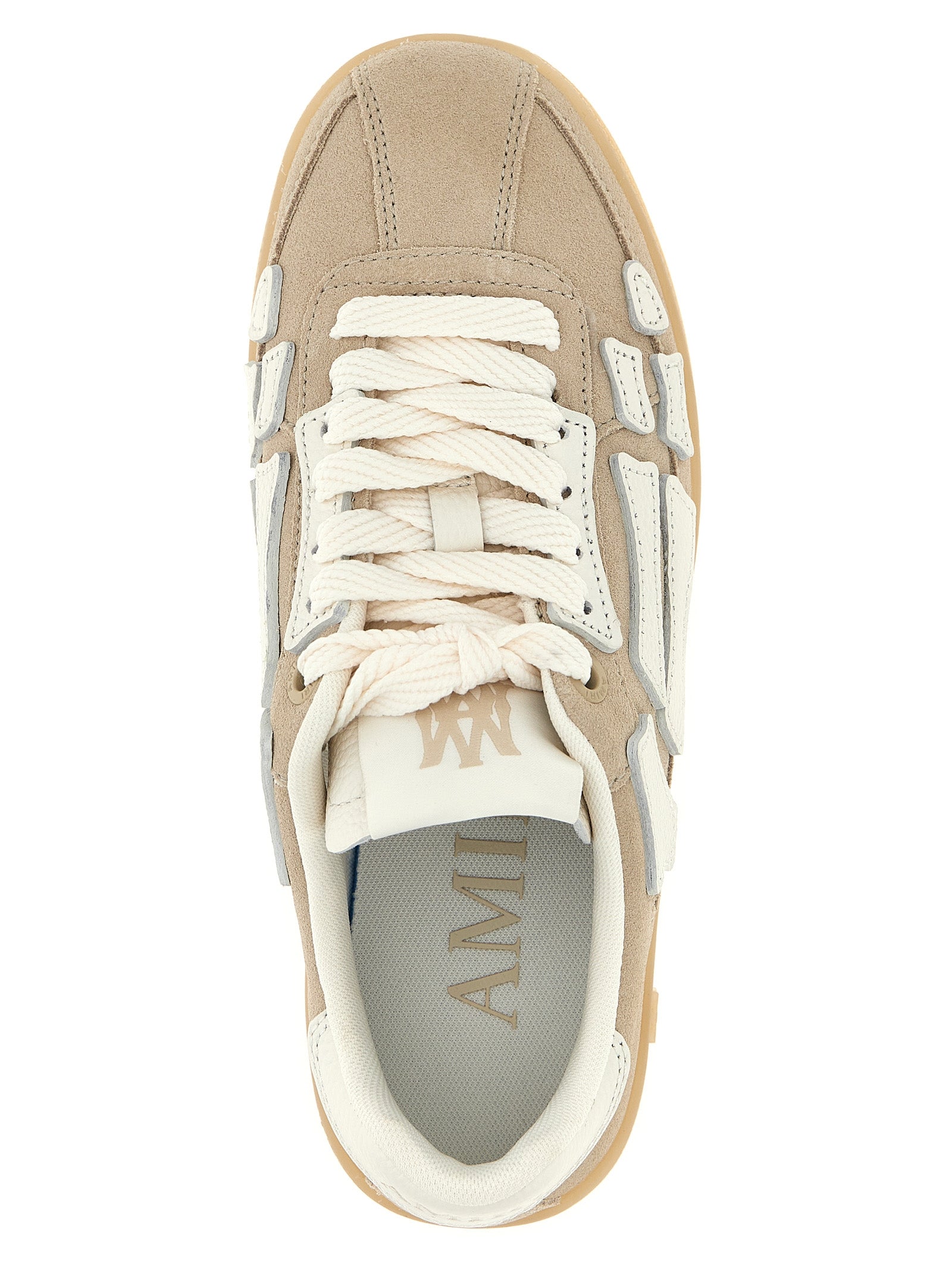 Beige Cowhide Sneakers