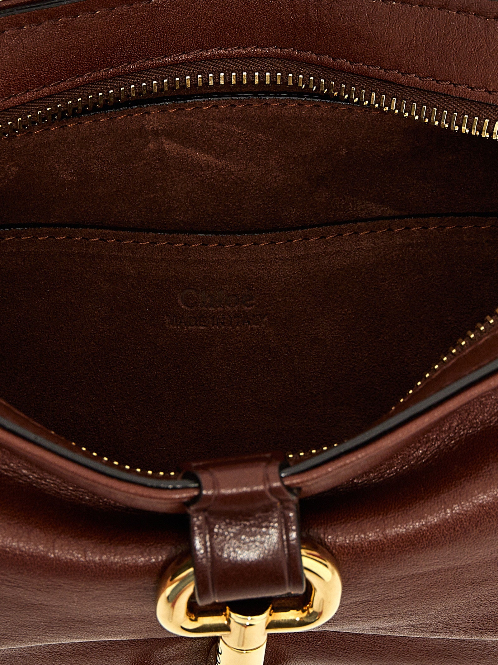 Brown Cotton Shoulder Bag