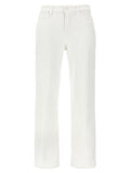 White Cotton High-Waisted Jean