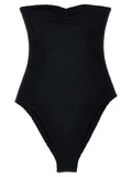 Black Polyamide One-Piece Swimsuit
