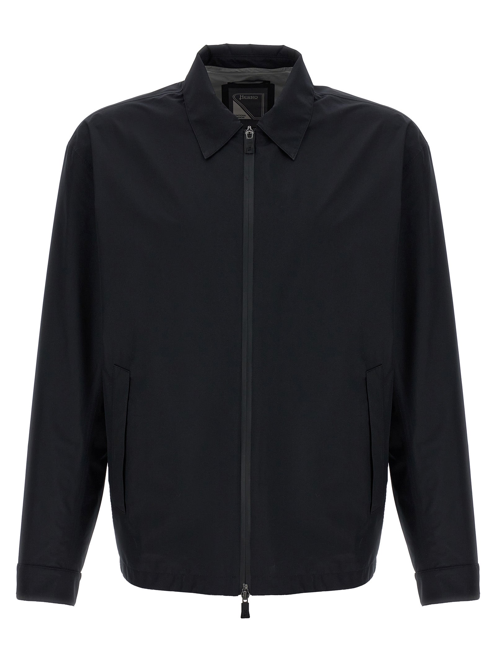 Black Polyester Shell Jacket