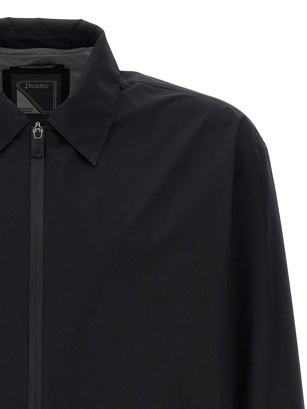 Black Polyester Shell Jacket