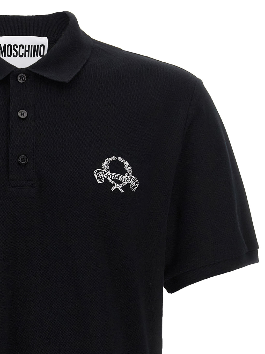 Black Cotton Polo Shirt