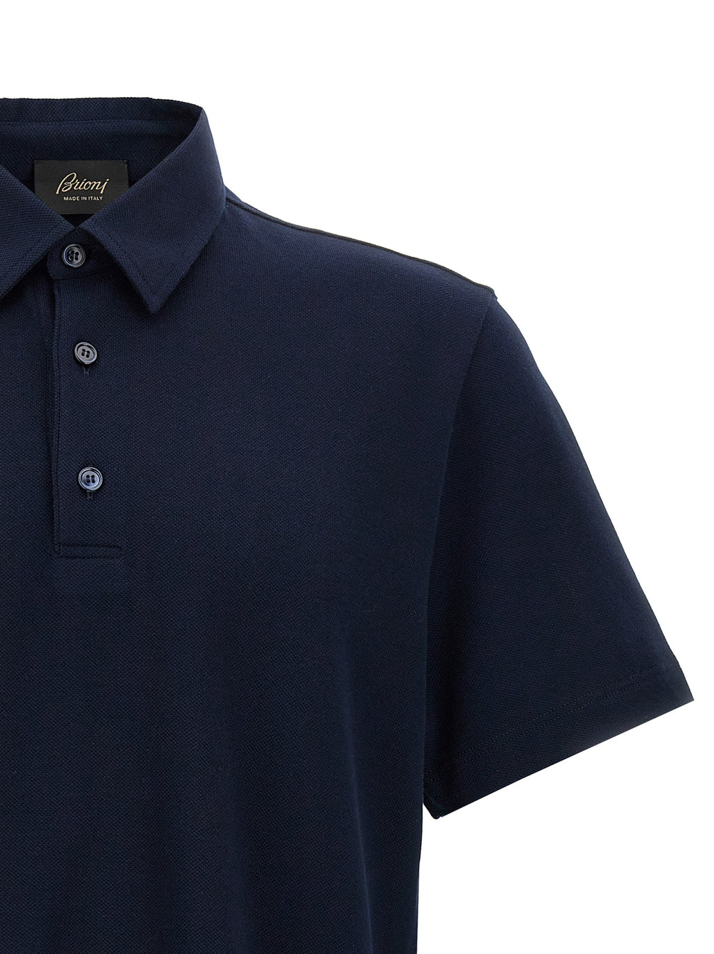 Blue Cotton Polo Shirt