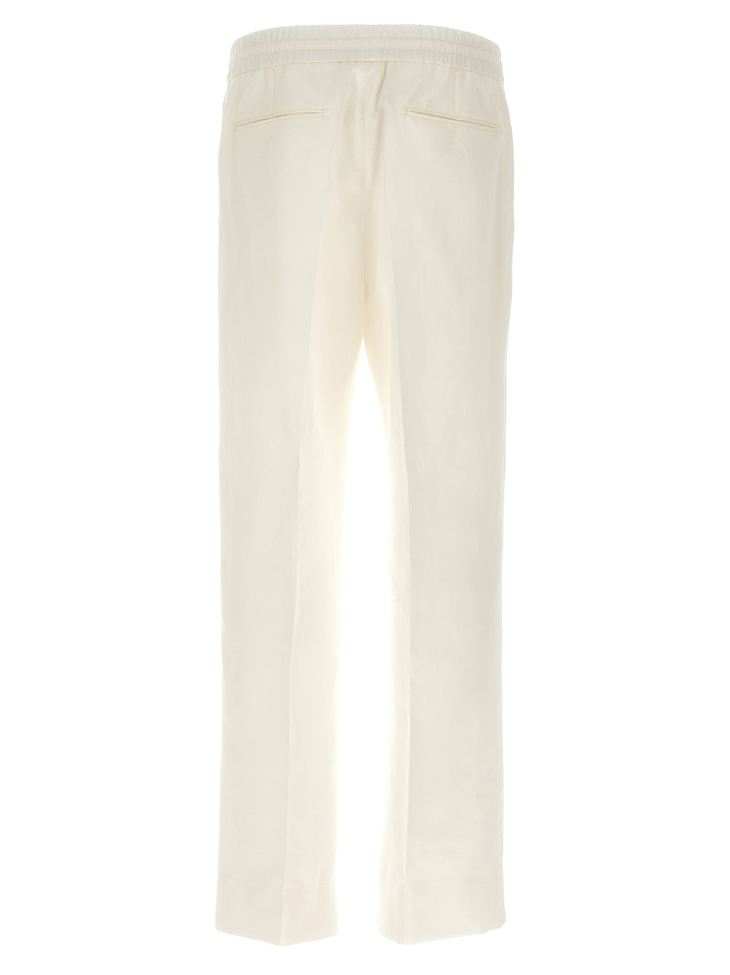 White Linen Casual Pants