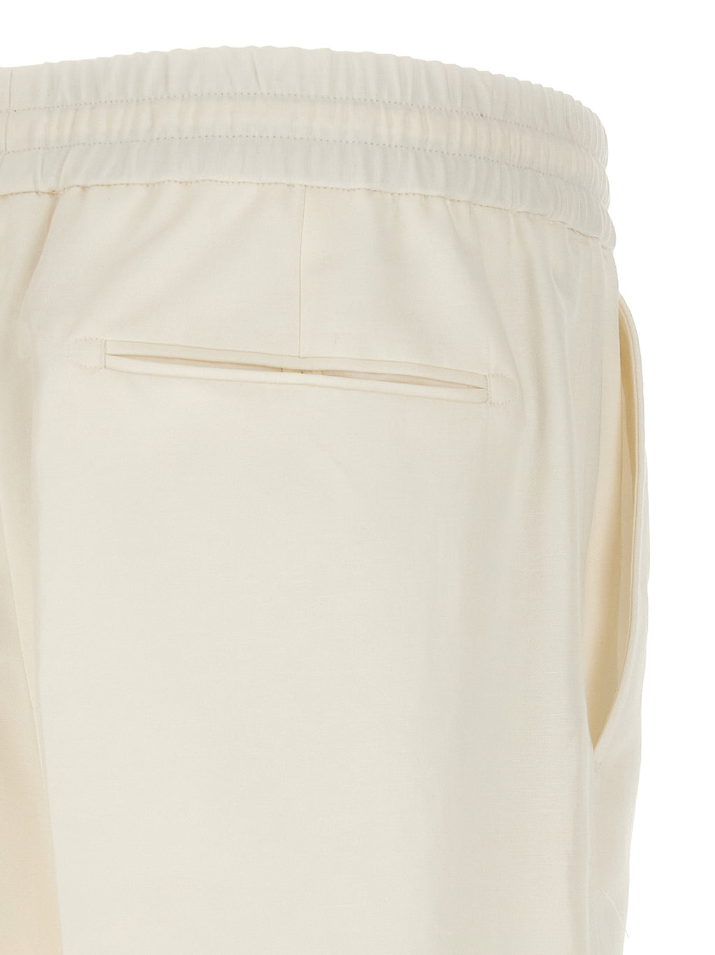 White Linen Casual Pants