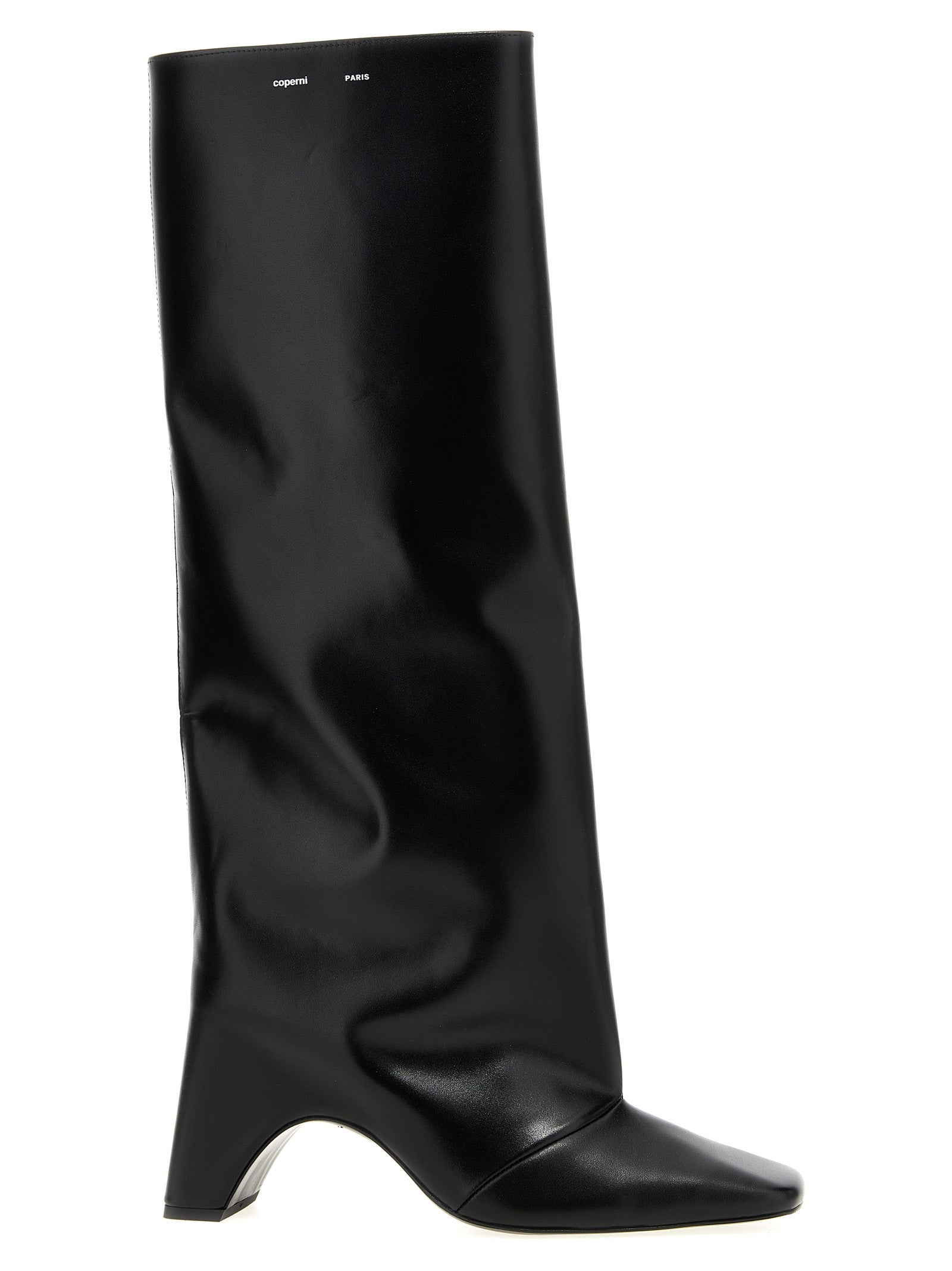 Black Cowhide Over The Knee