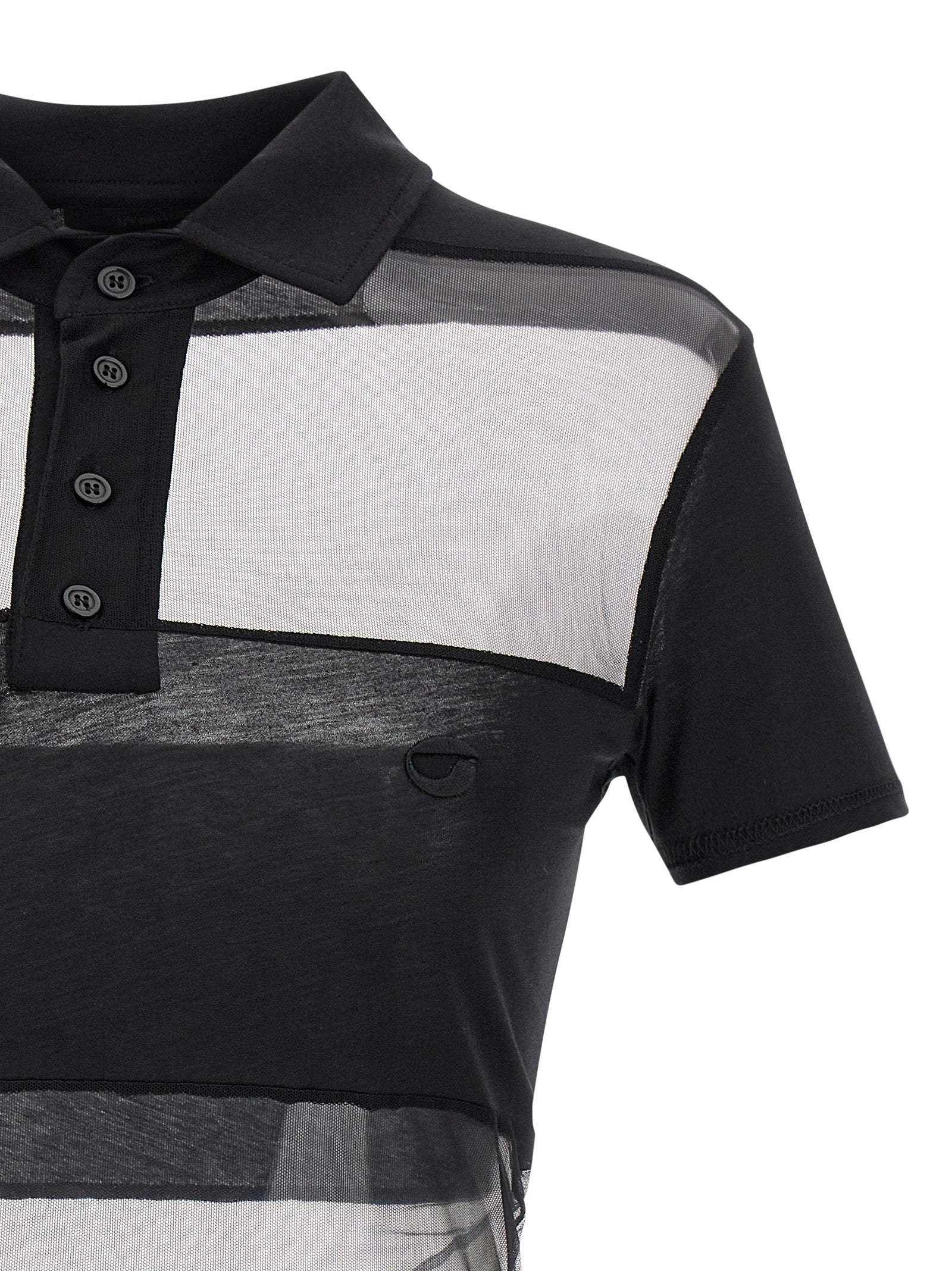 Black Cotton Polo Shirt