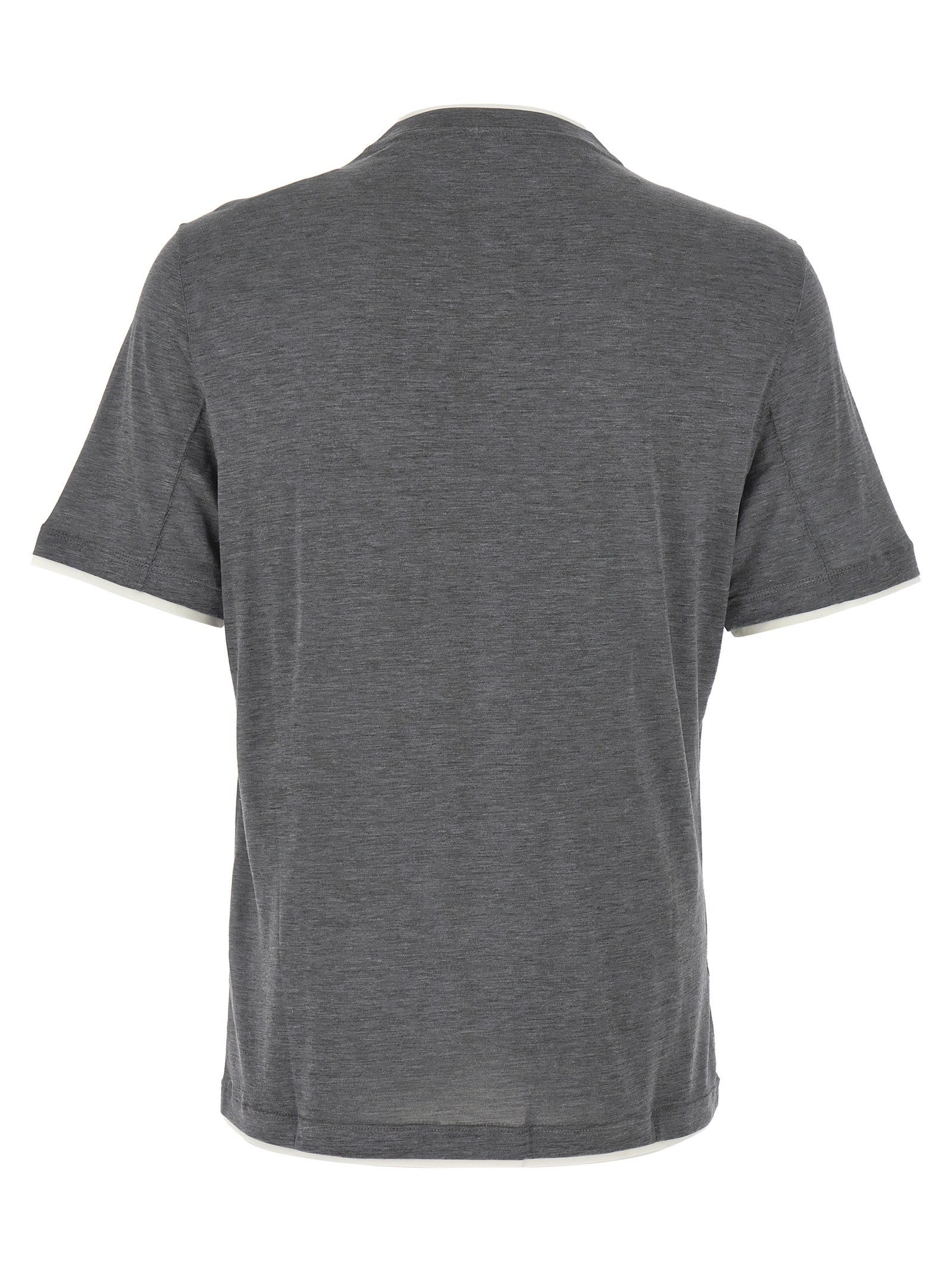 Gray Silk T-Shirt