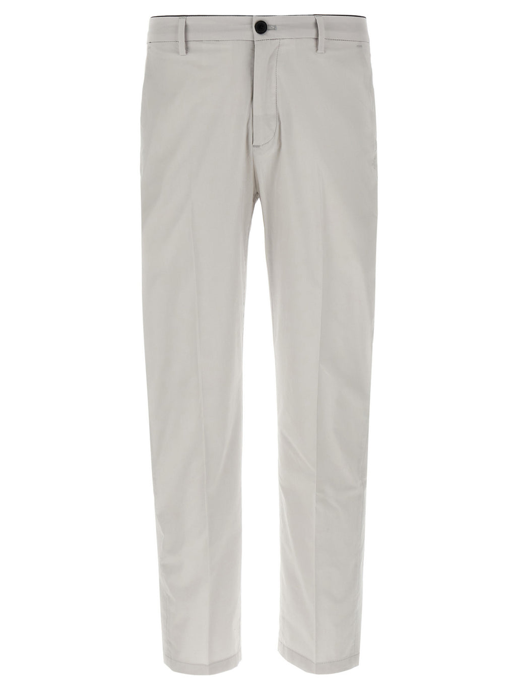 Gray Cotton Cropped Pants