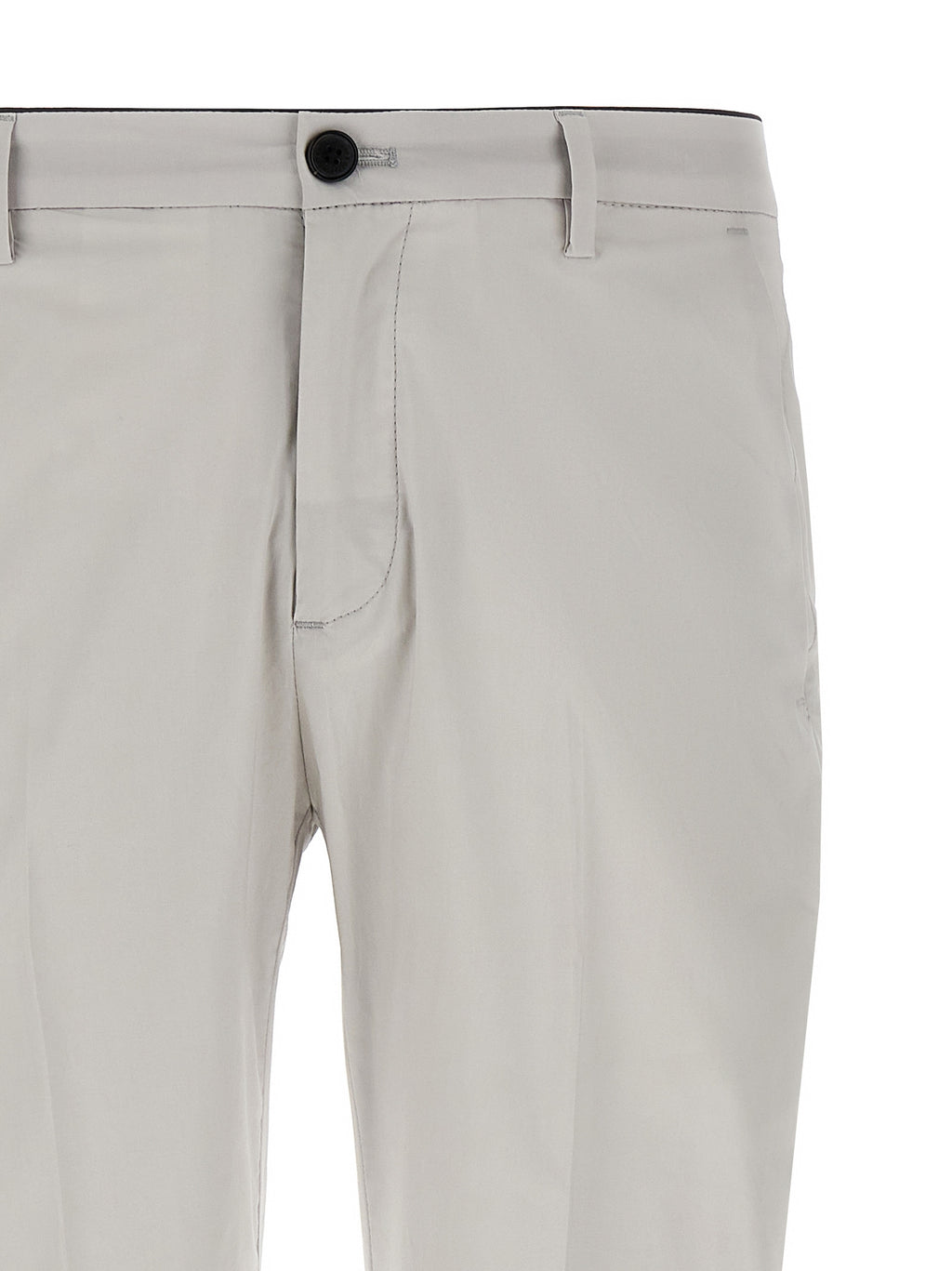 Gray Cotton Cropped Pants
