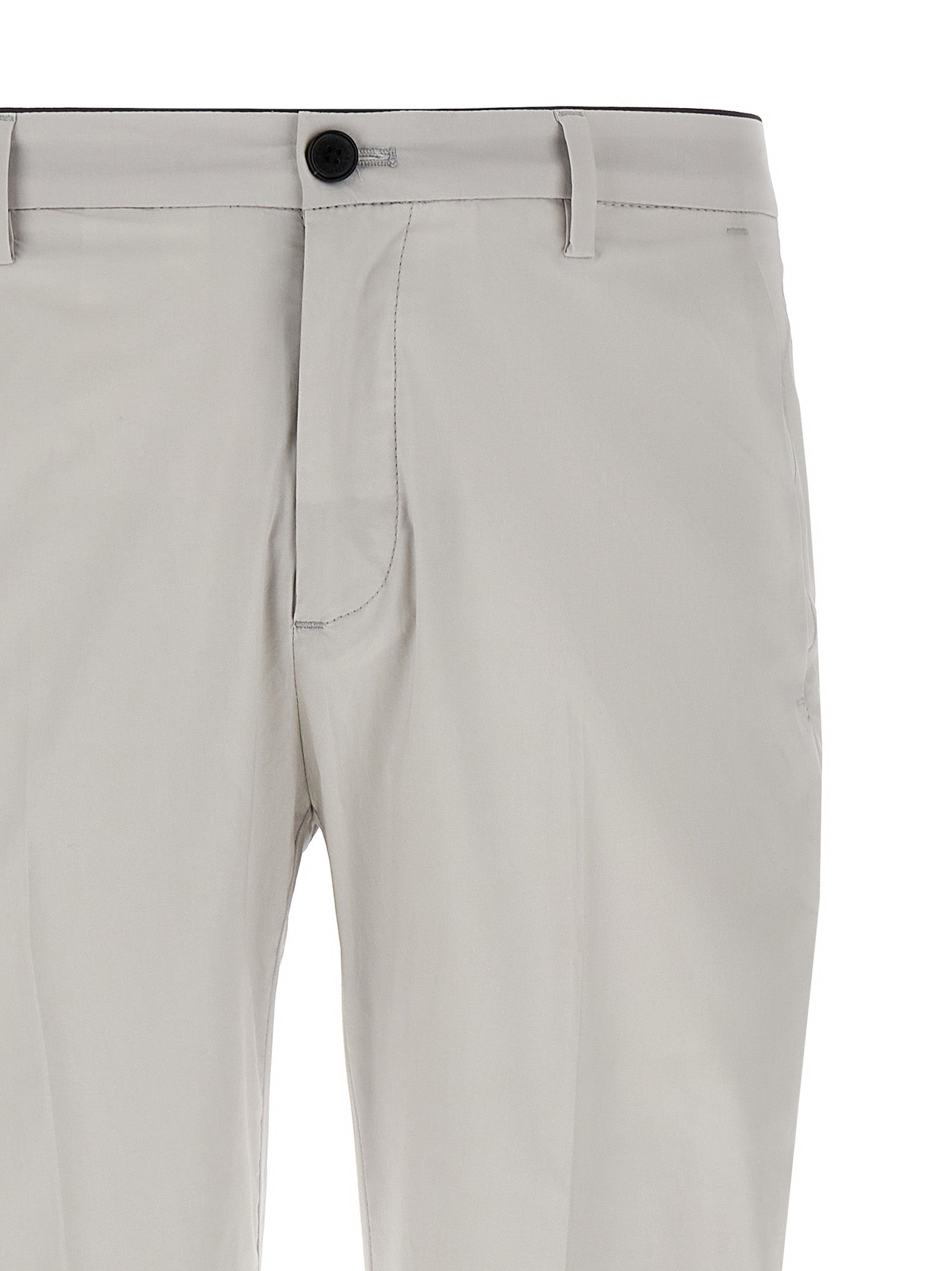 Gray Cotton Cropped Pants