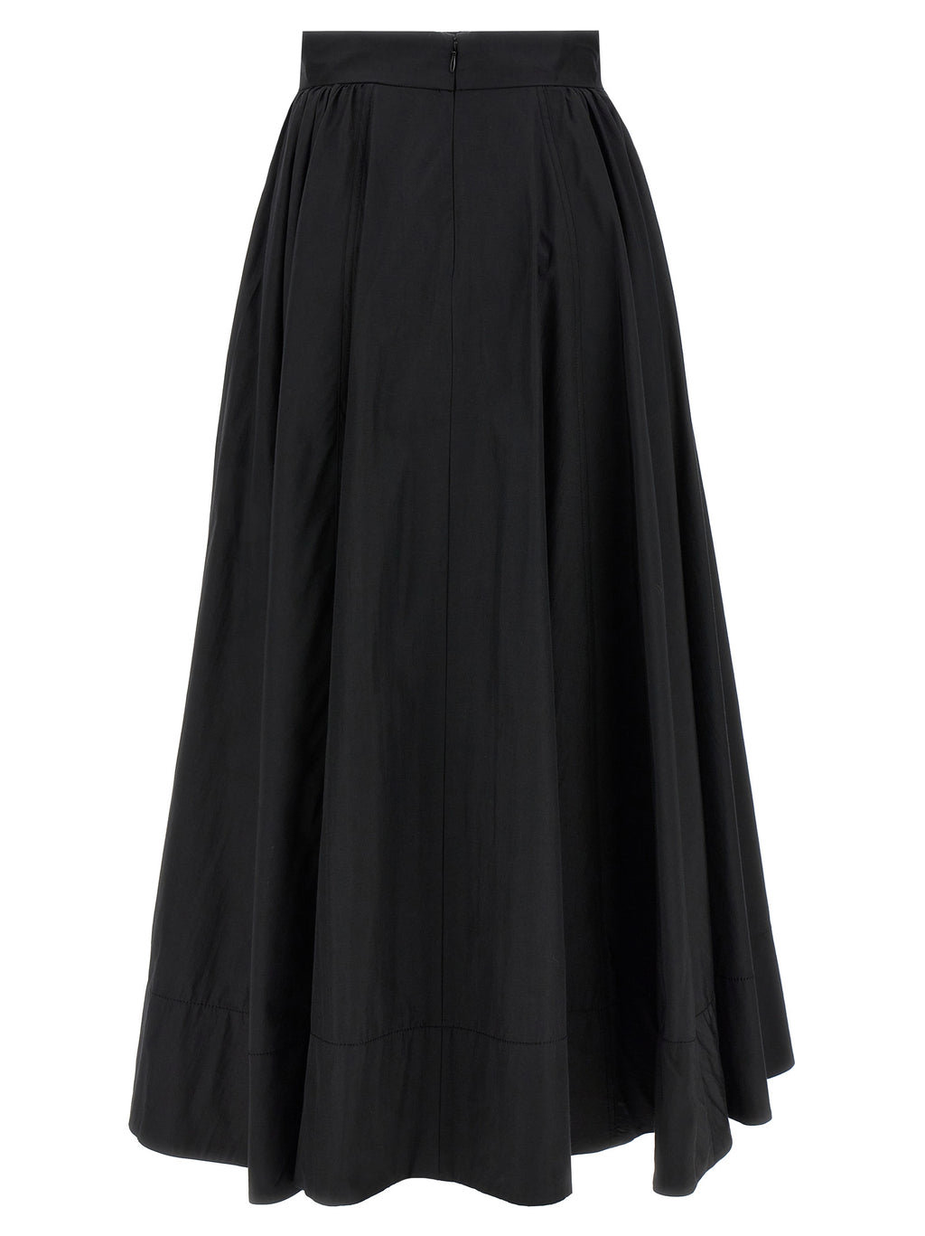 Black Polyester Mini Skirt
