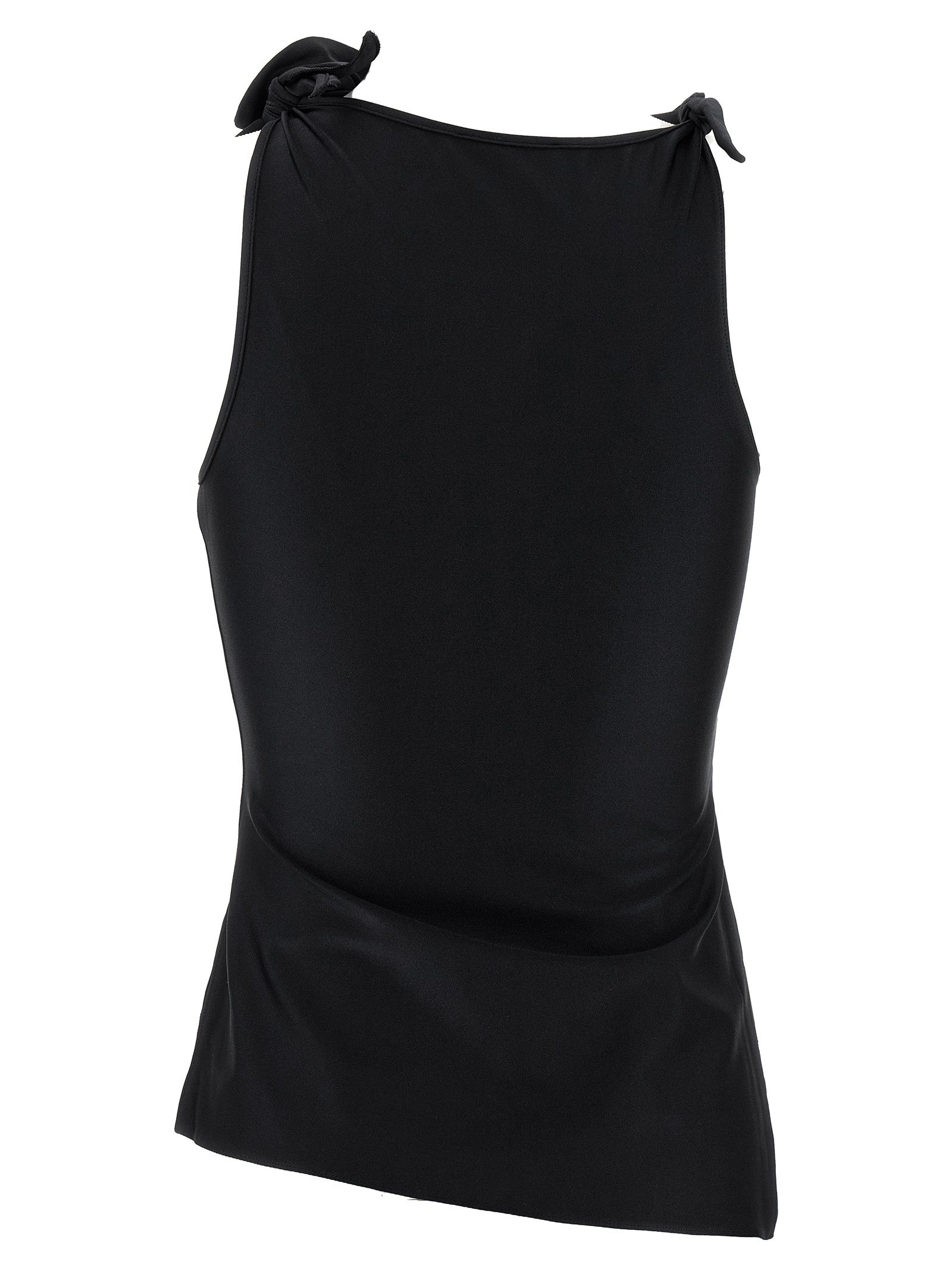 Black Polyamide Tank Tops