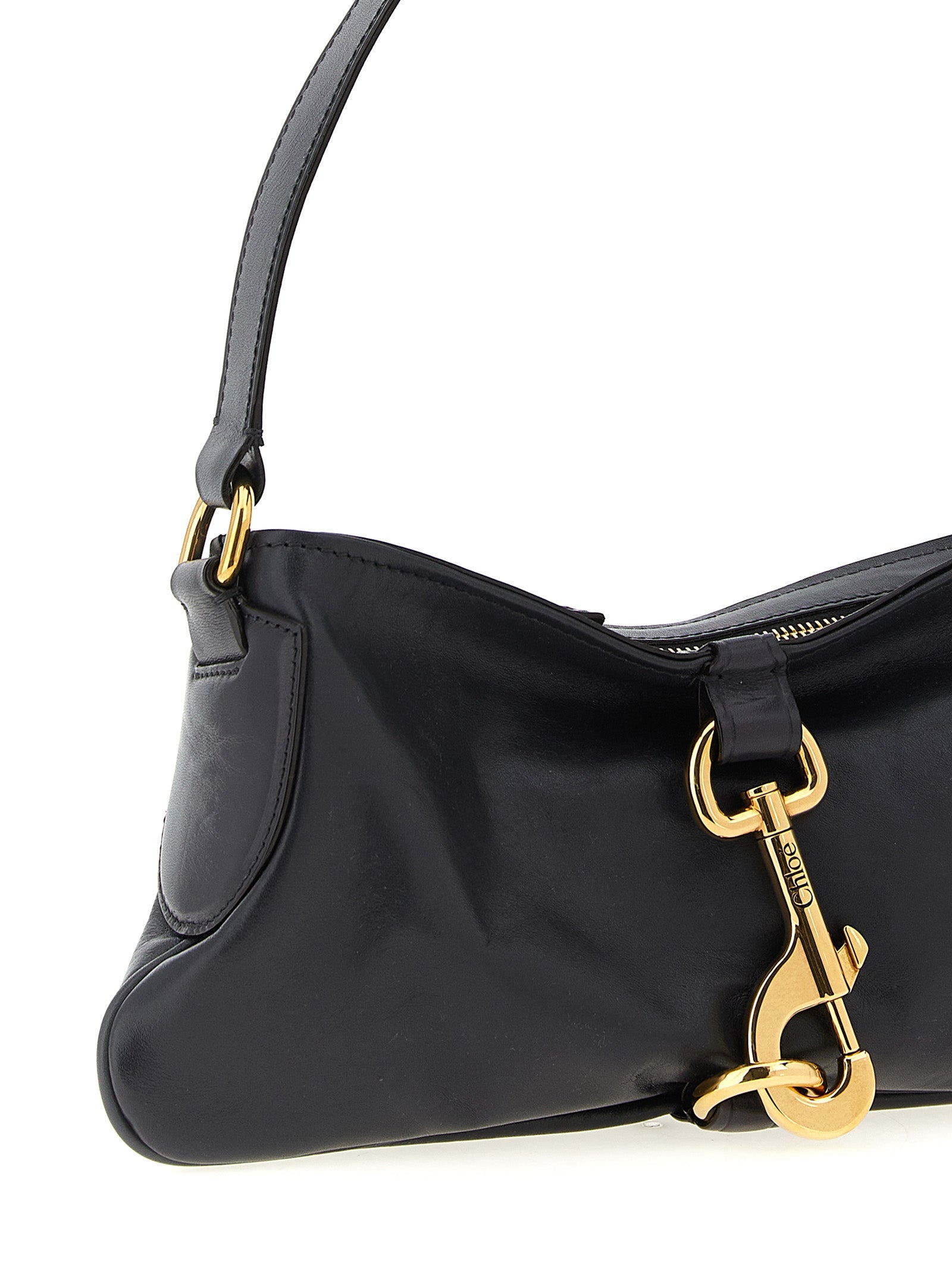 Black Cowhide Shoulder Bag