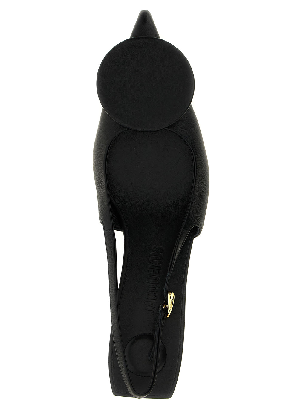 Black Lamb Leather Mid Heel Pumps