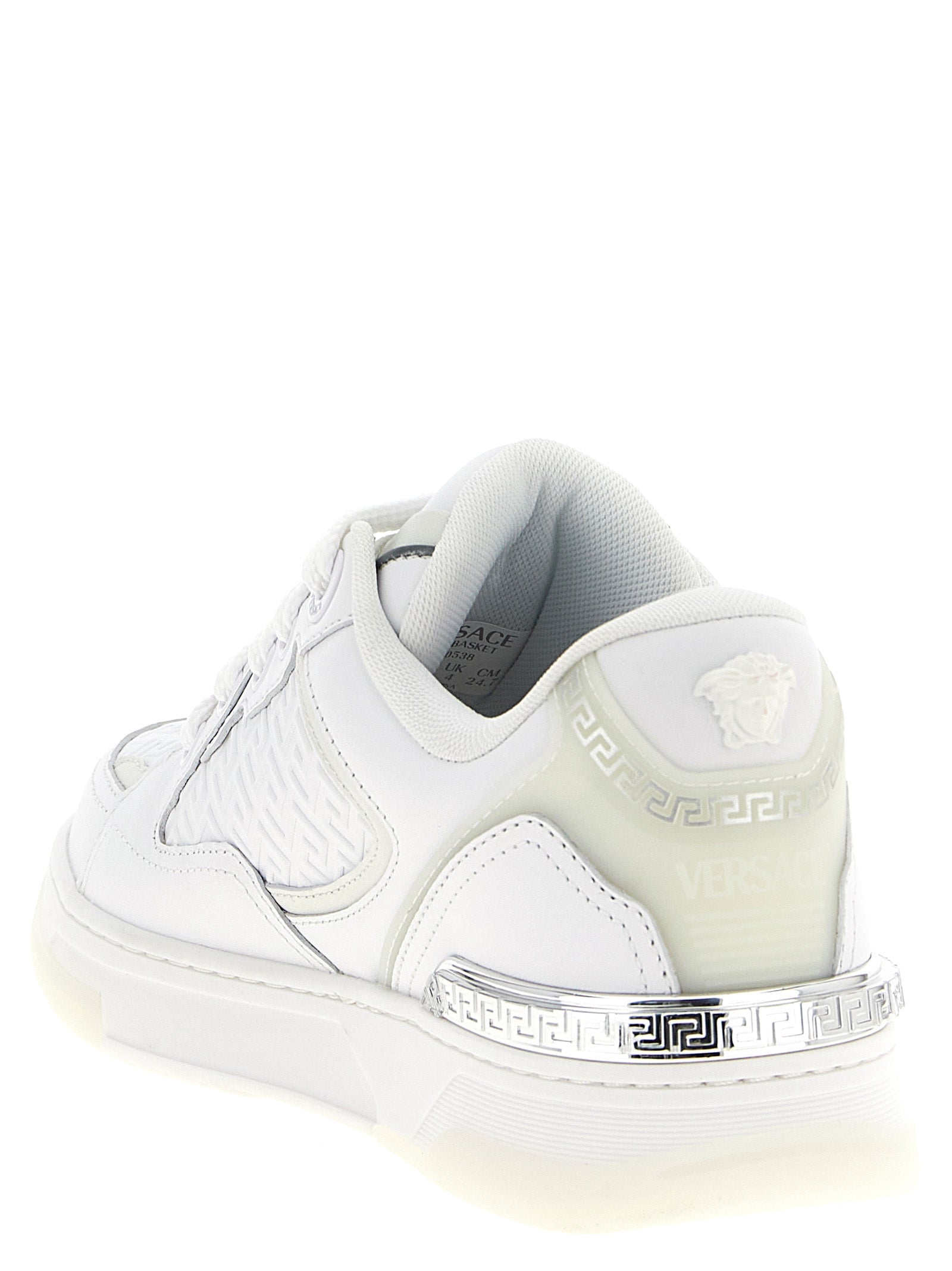 White Calfskin Low Top Sneakers
