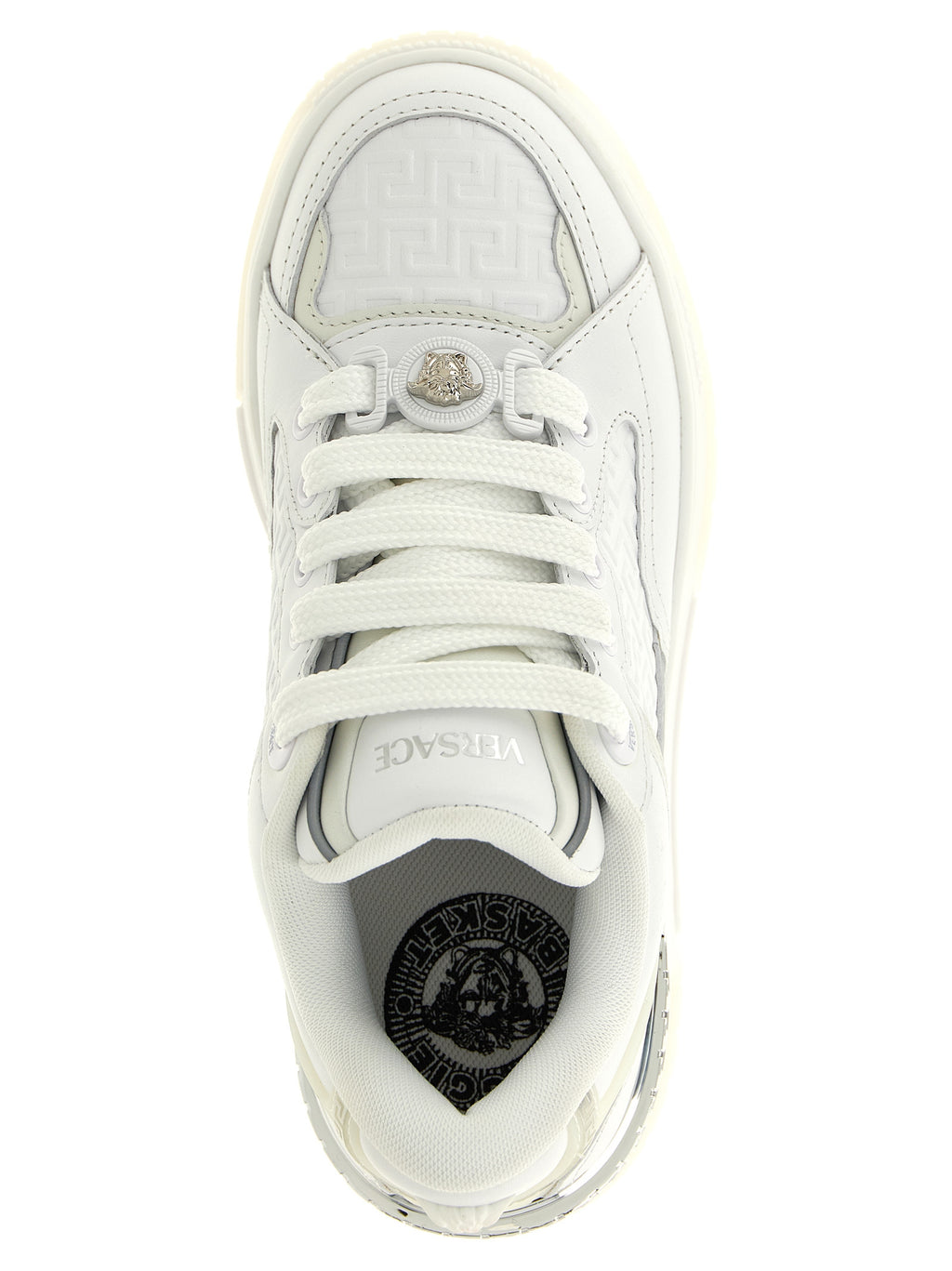 White Calfskin Low Top Sneakers