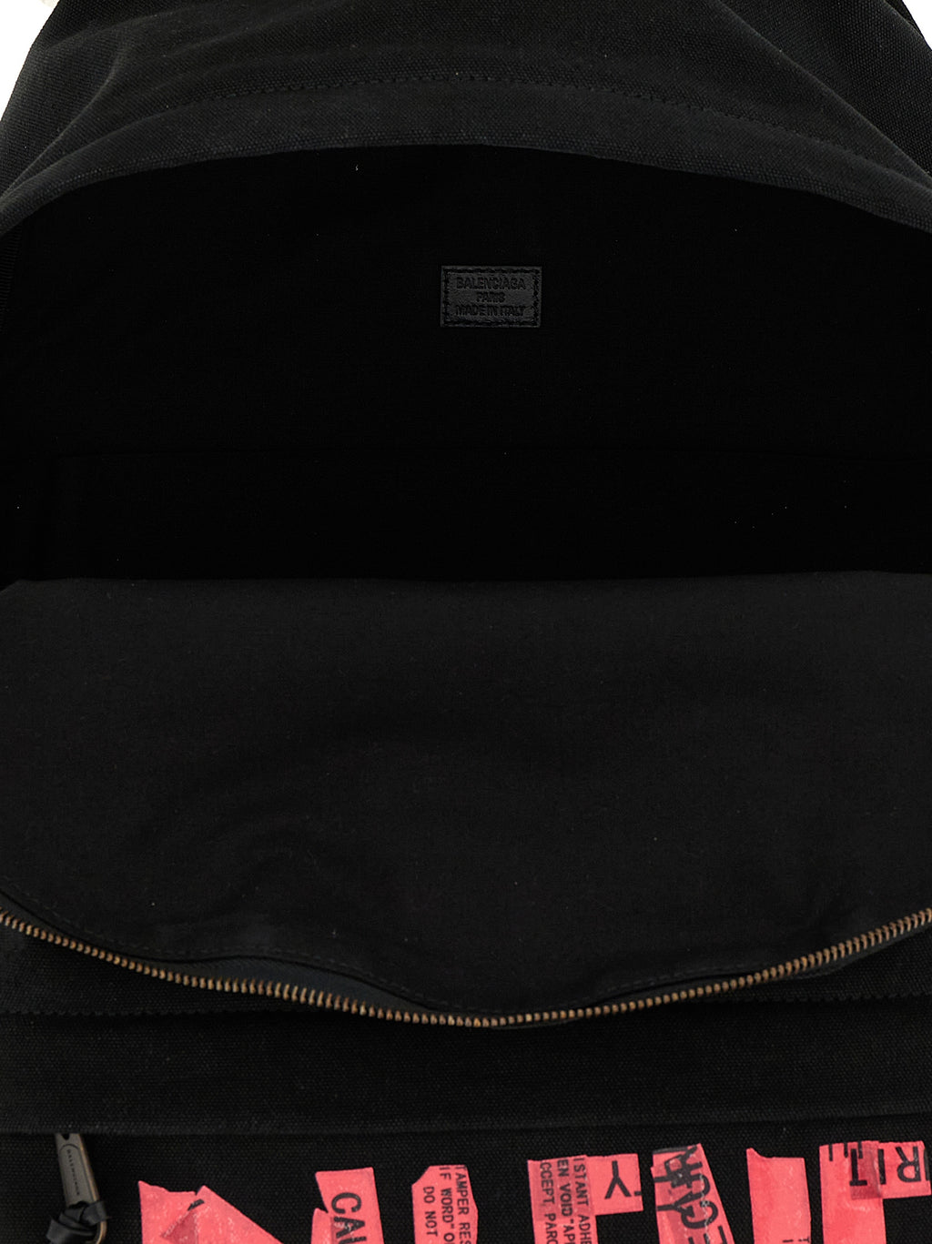 Black Cotton Backpack