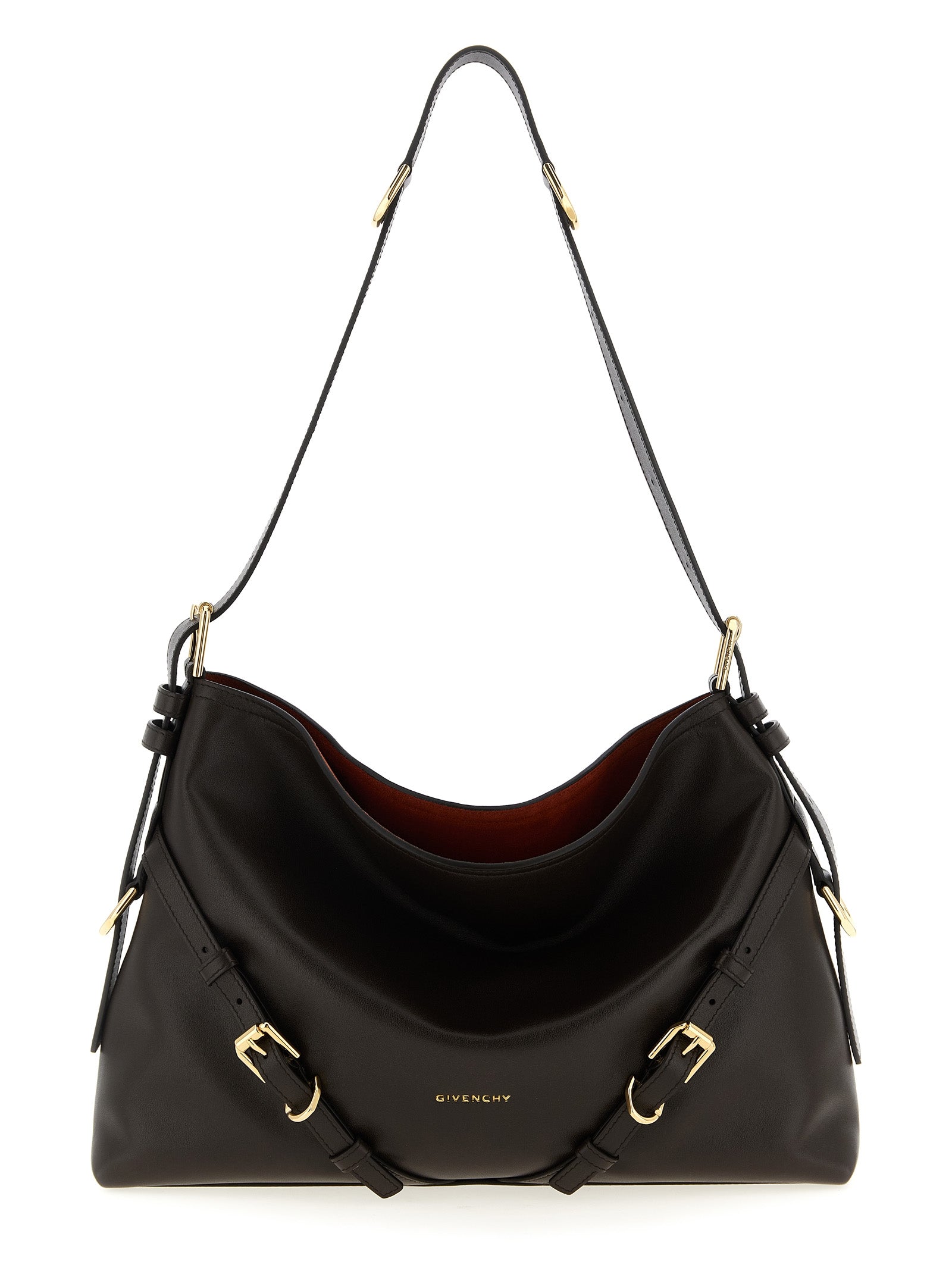 Brown Calfskin Shoulder Bag