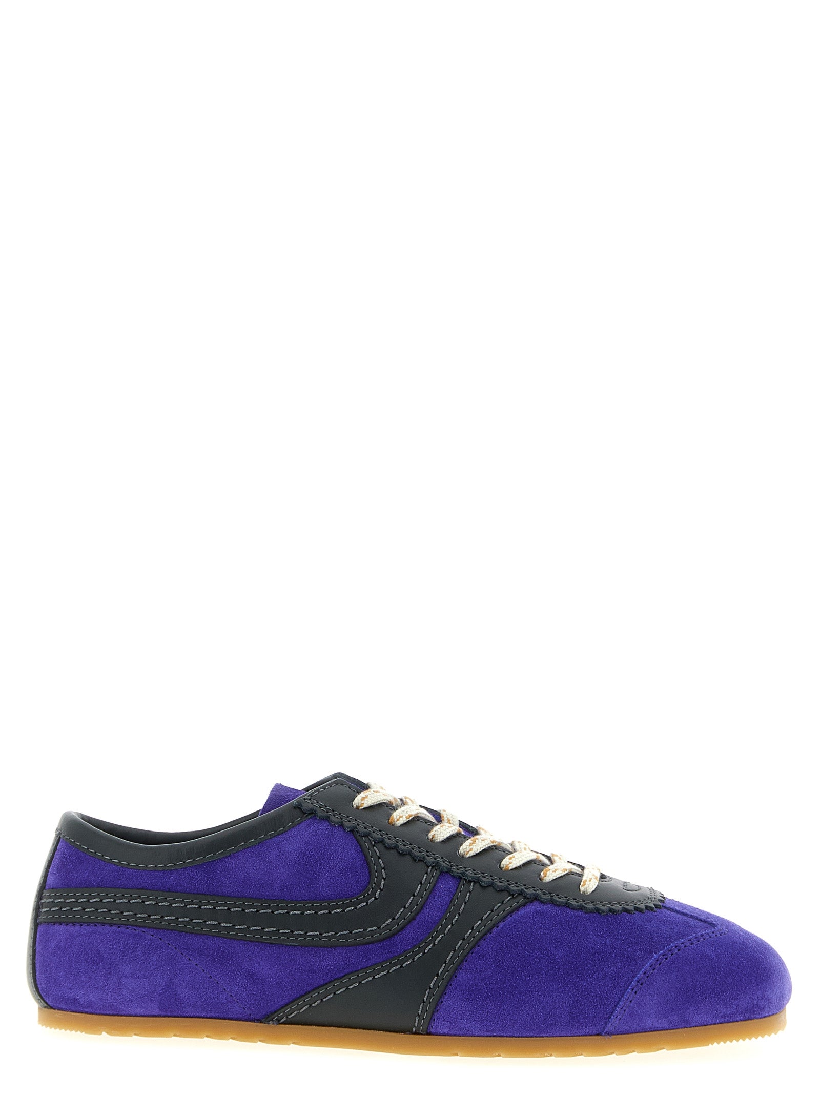 Purple Calfskin Low Top Sneakers