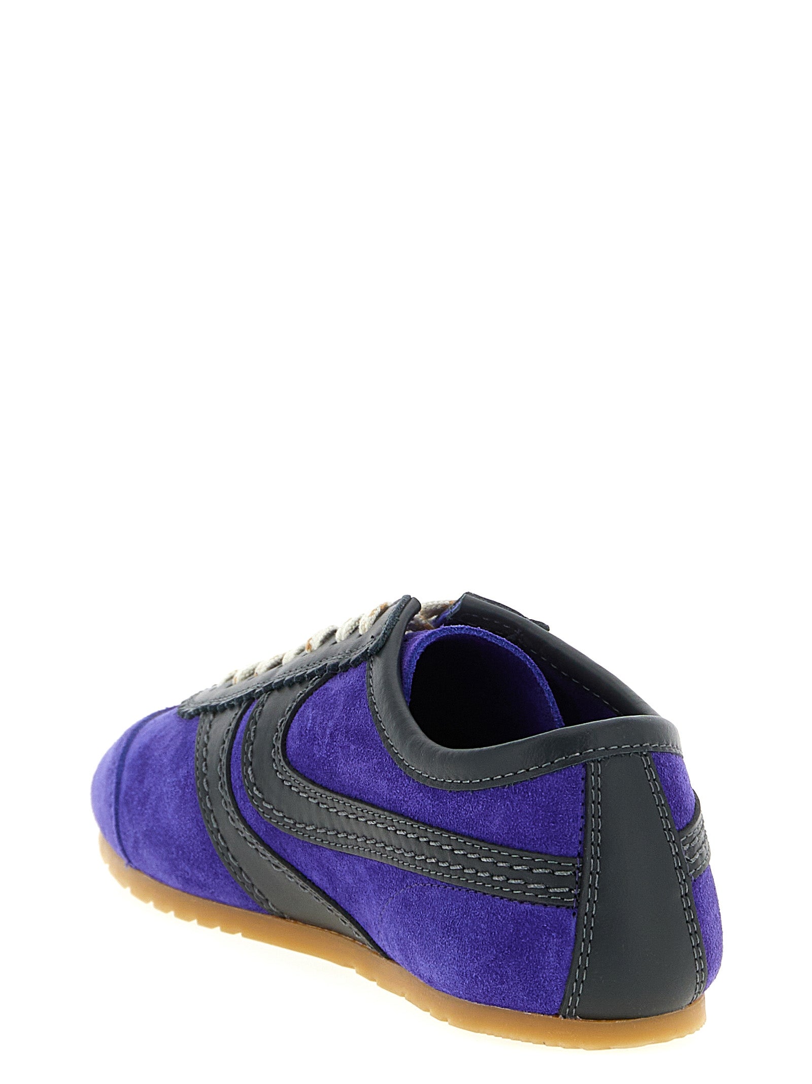 Purple Calfskin Low Top Sneakers