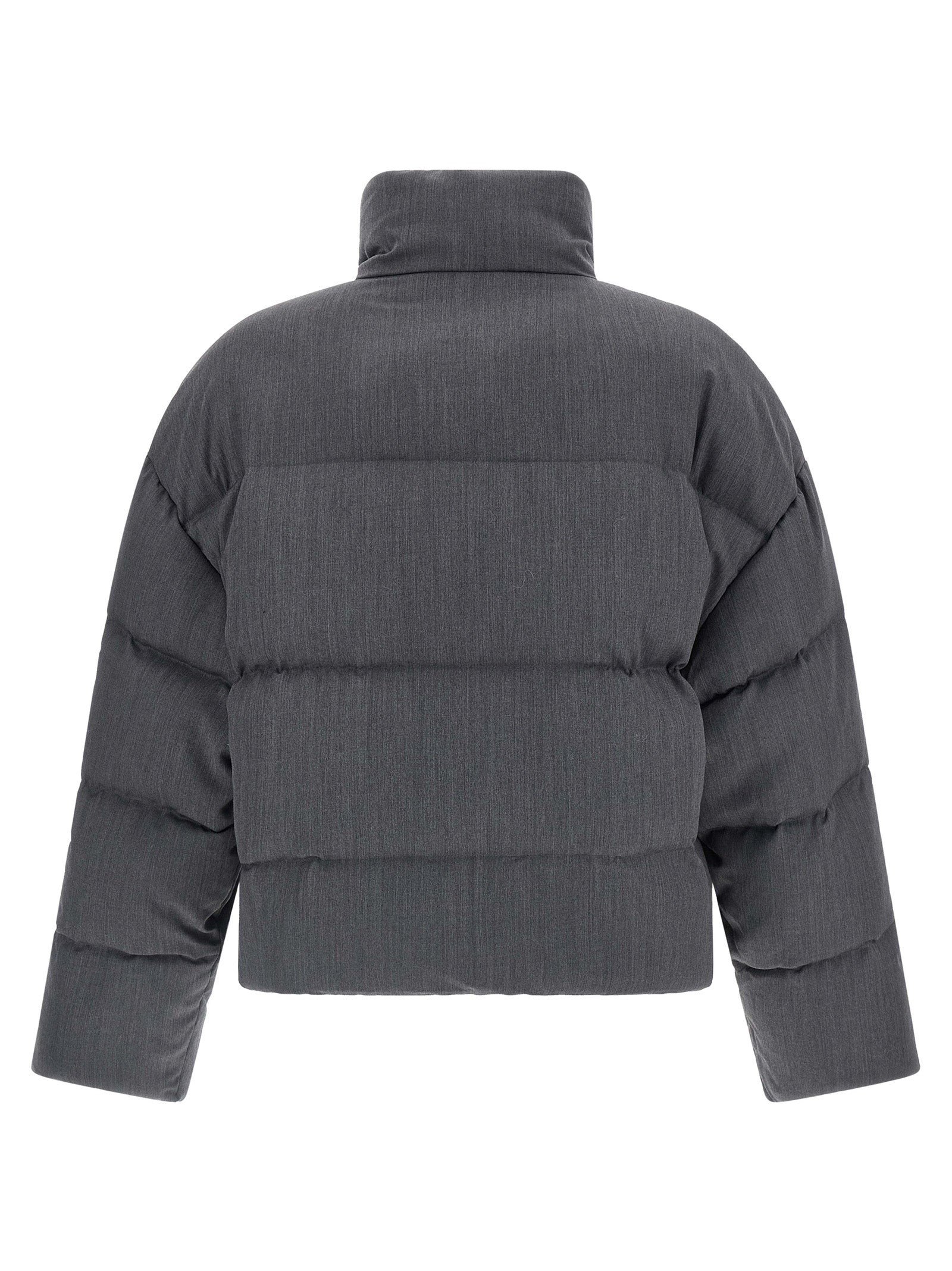 Gray Wool Full-Length Jacket